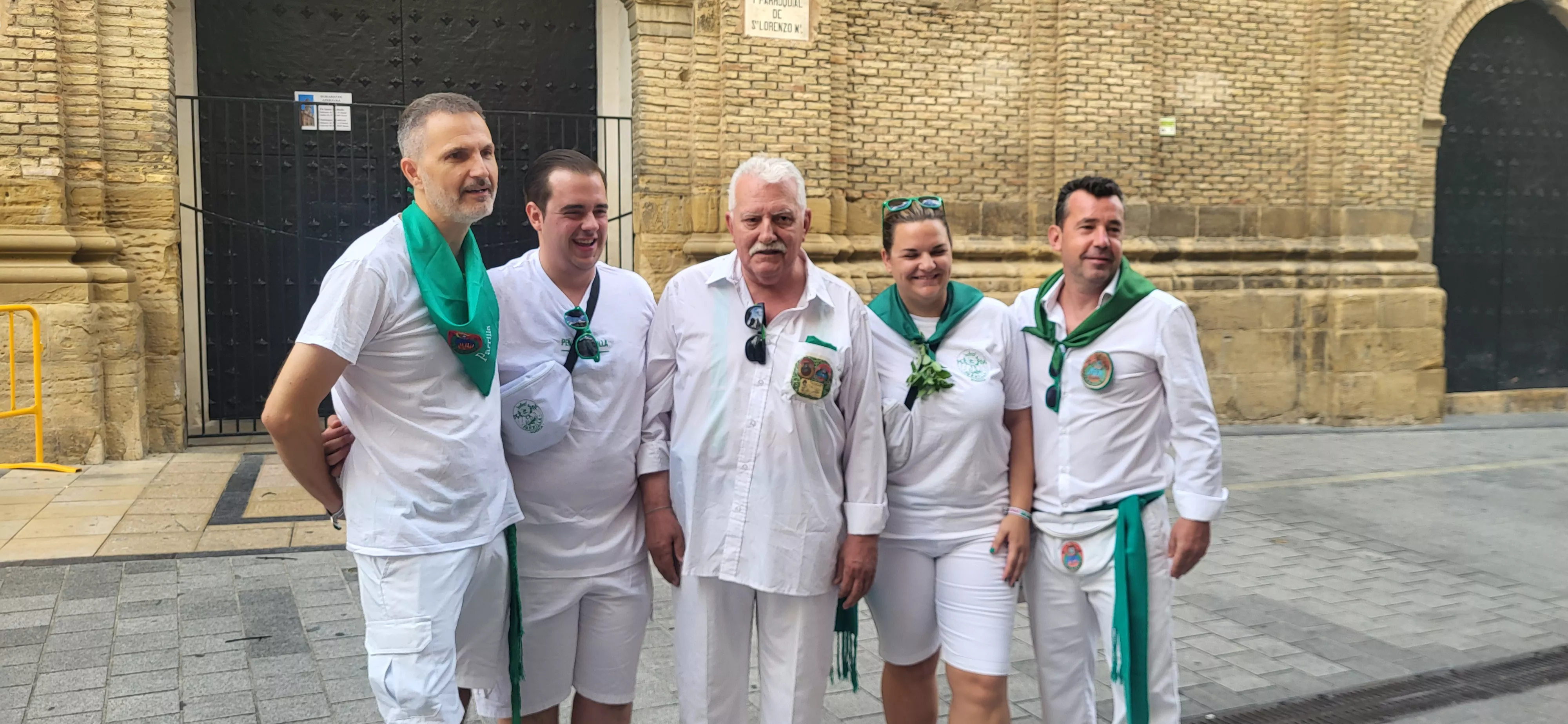 Cinco presidentes de la Peña La Parrilla. Foto Mercedes Manterola