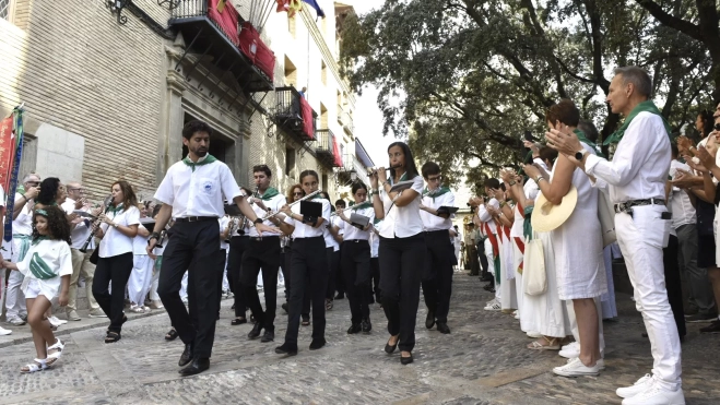 Banda de Música en el acto de Izado de Bandera