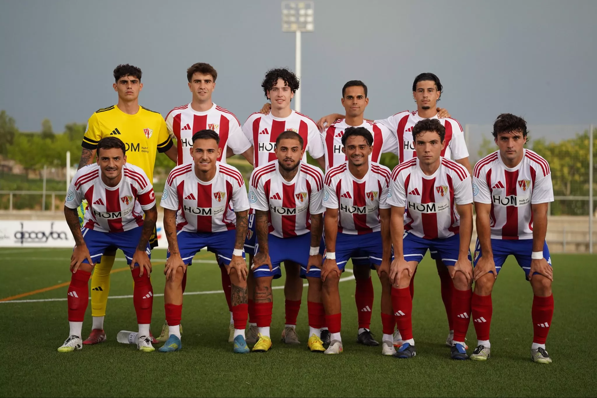 Once titular del Barbastro ante el Atlètic Lleida. Foto: Daniel Vidal @fotomaniafut