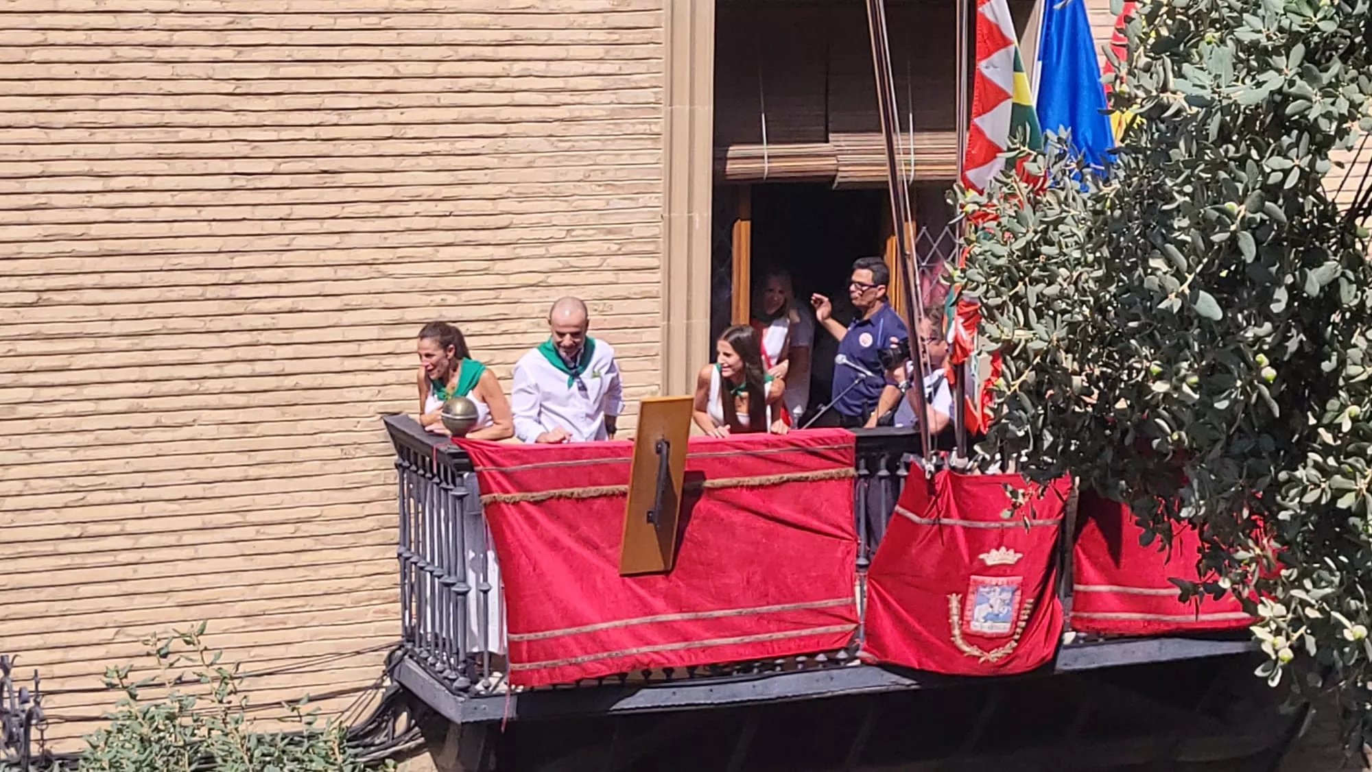 Cohete anunciador de las fiestas de San Lorenzo 2026. Cohete anunciador de las fiestas de San Lorenzo 2026. Foto Mercedes Manterola