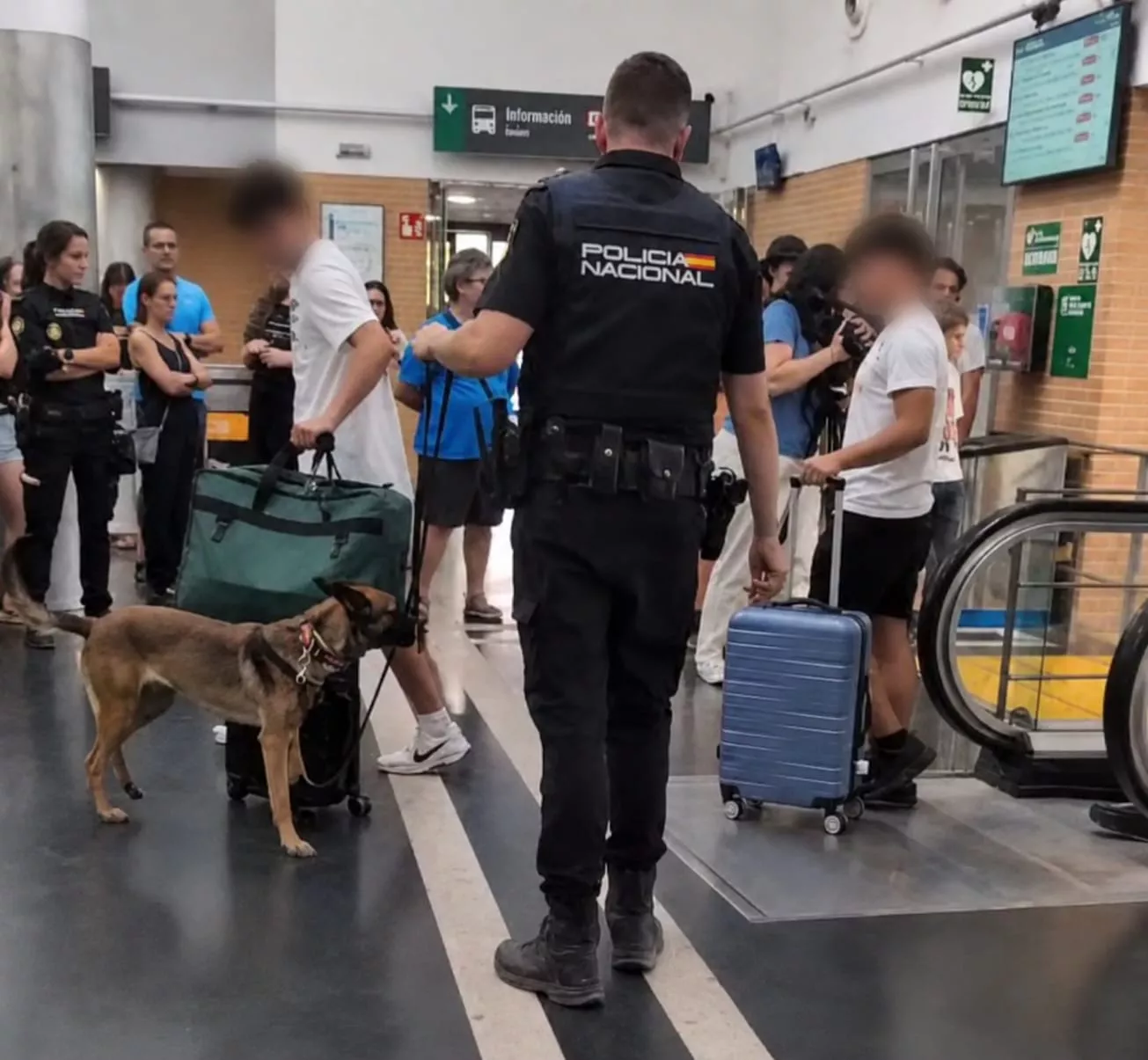 Controles de la Policía Nacional en la Estación Intermodal en el inicio de San Lorenzo