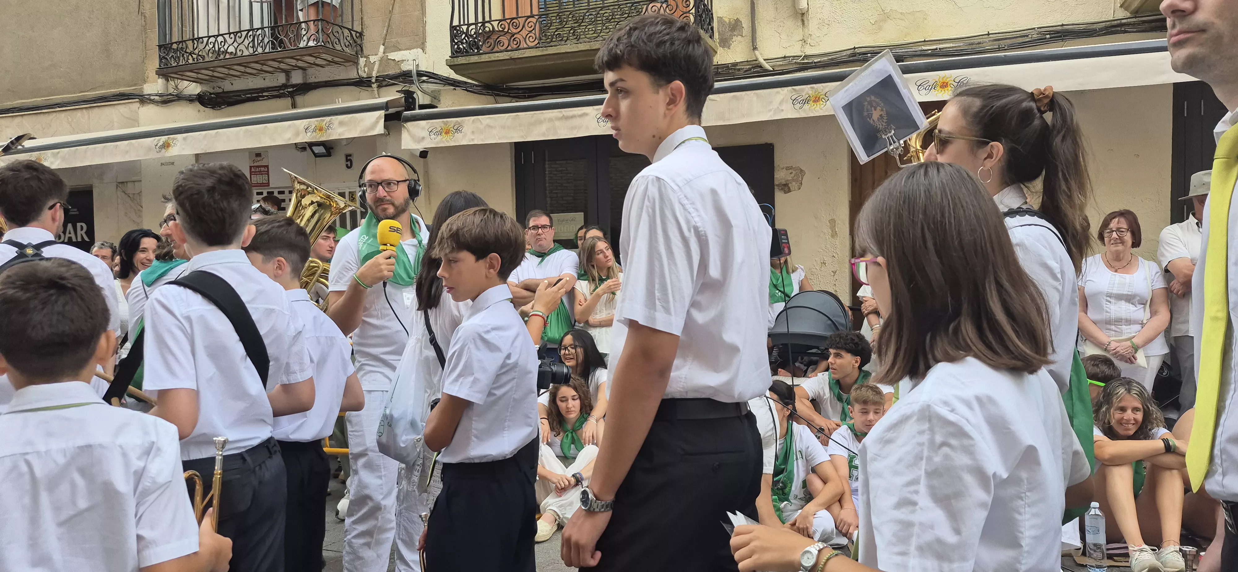 La Banda de Música de Huesca el 10 de agosto. Foto Myriam Martínez