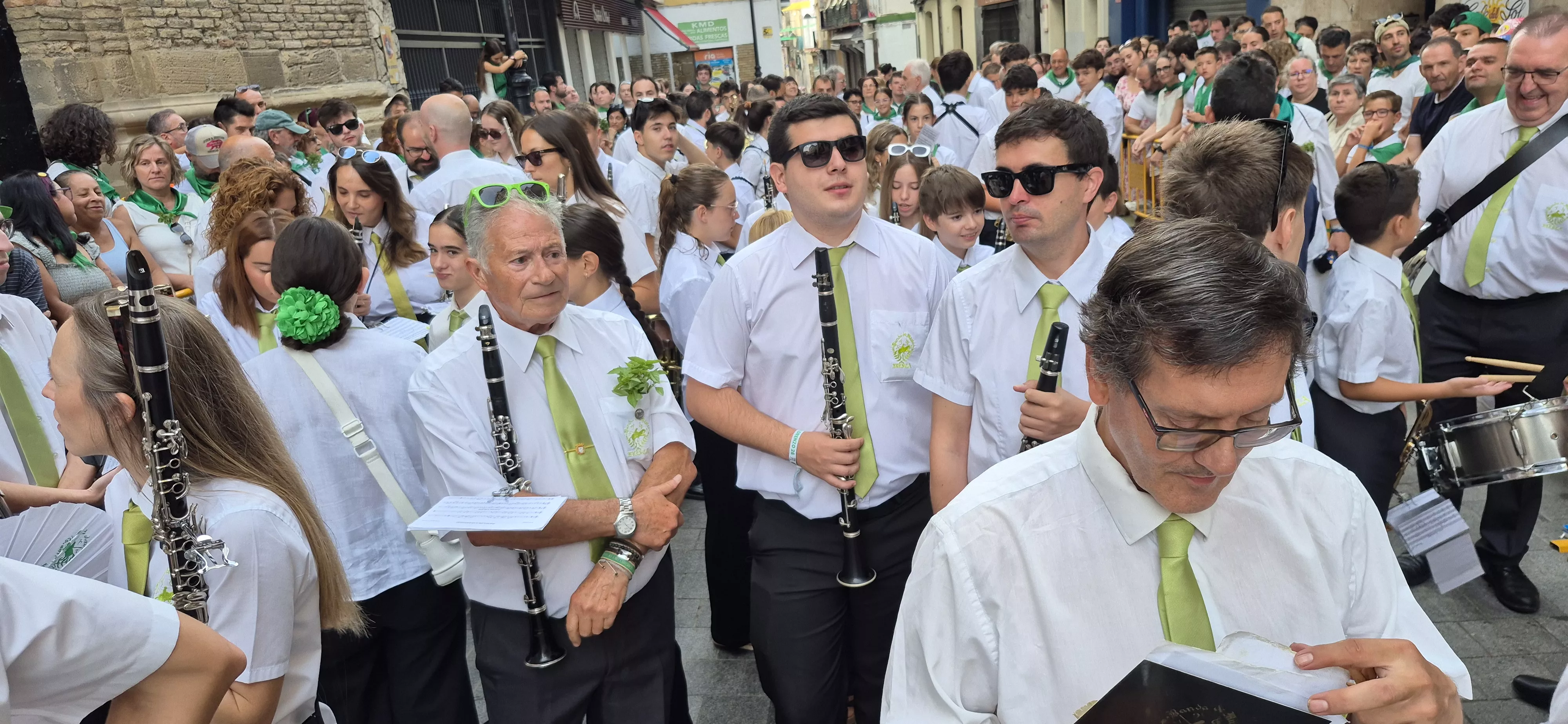 La Banda de Música de Huesca el 10 de agosto. Foto Myriam Martínez