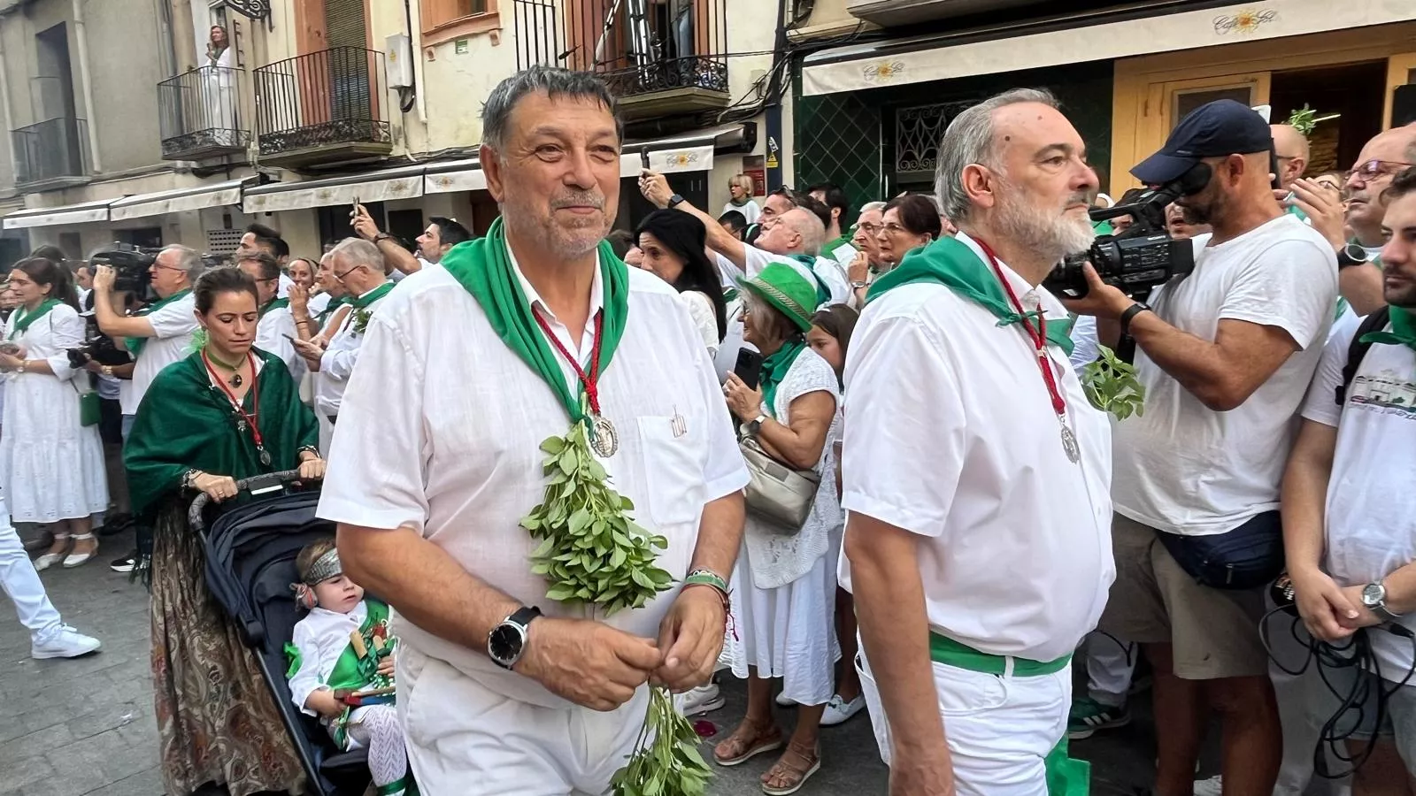 Procesión de San Lorenzo por las calles de Huesca. Foto Mercedes Manterola