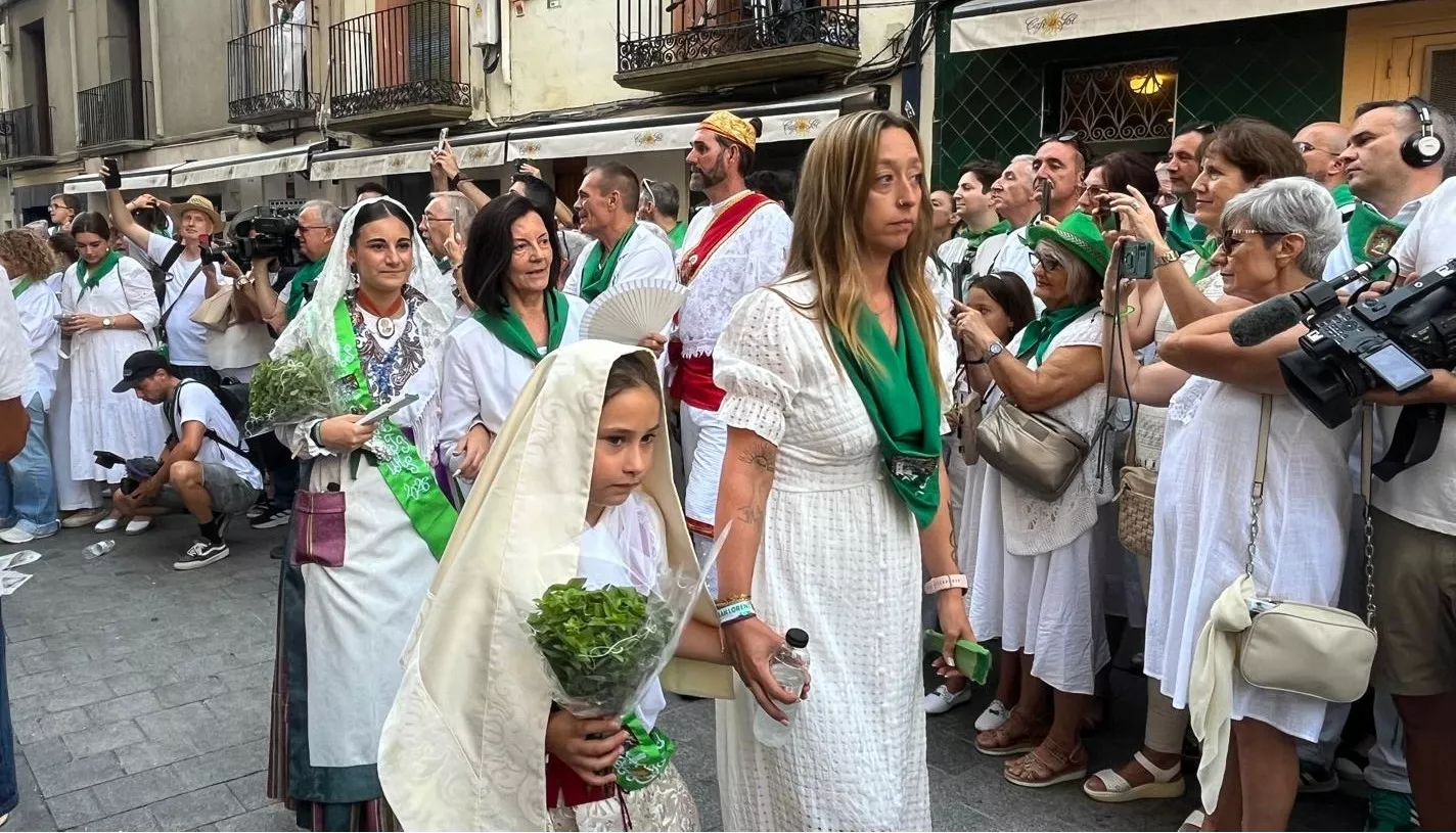 Procesión de San Lorenzo por las calles de Huesca. Foto Mercedes Manterola