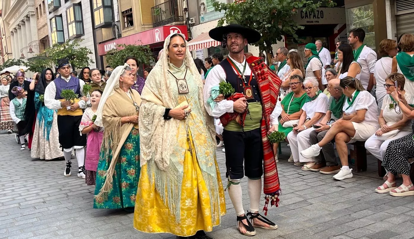 Procesión de San Lorenzo por las calles de Huesca. Foto Mercedes Manterola