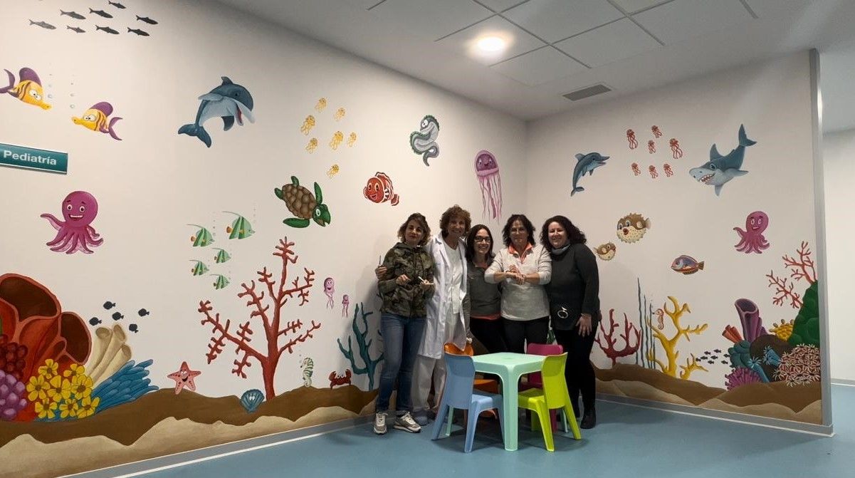 María José Calvo y sus compañeras.