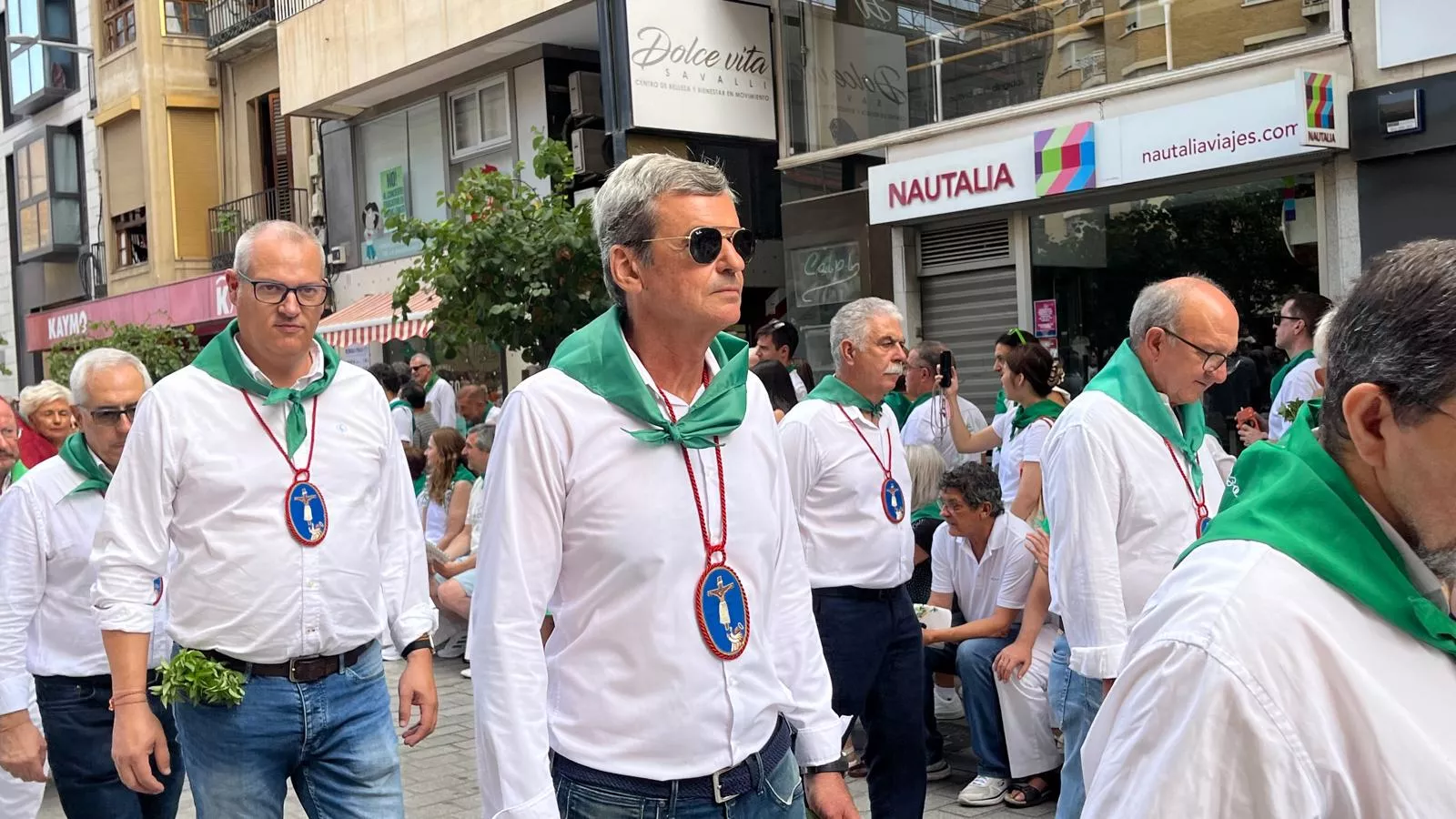 Procesión de San Lorenzo por las calles de Huesca. Foto Mercedes Manterola