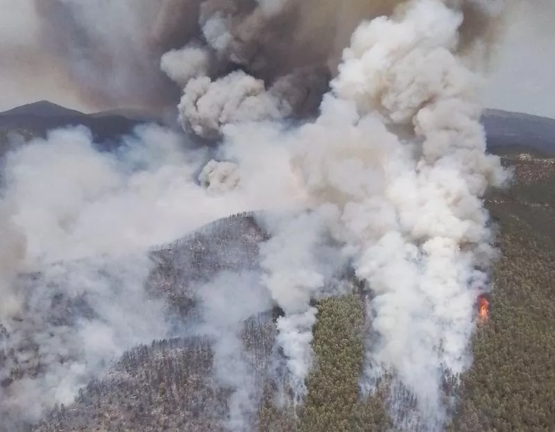 Incendio en el término de las Peñas de Riglos.