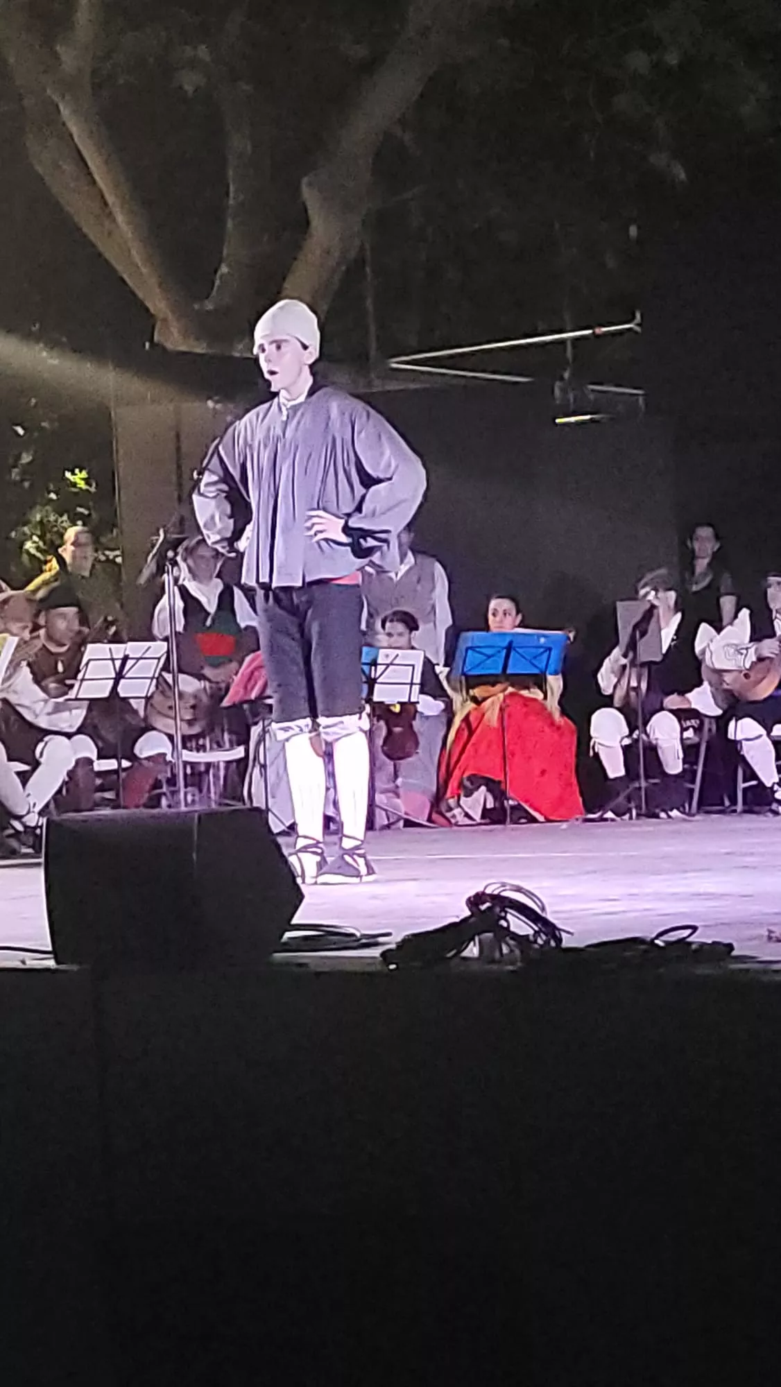 Actuación de la Agrupación Folklórica Santa Cecilia en el Parque Miguel Servet de Huesca