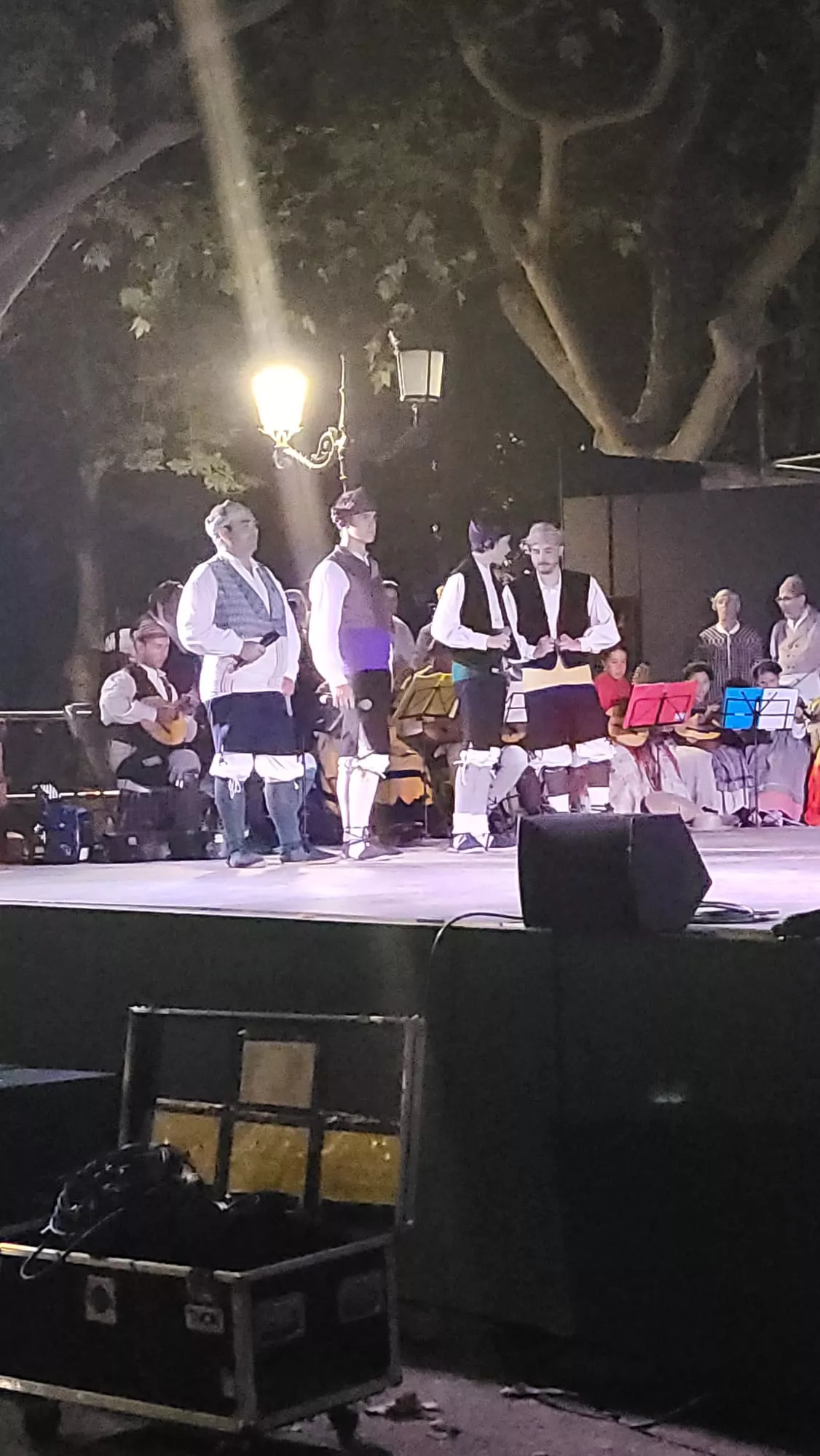 Actuación de la Agrupación Folklórica Santa Cecilia en el Parque Miguel Servet de Huesca