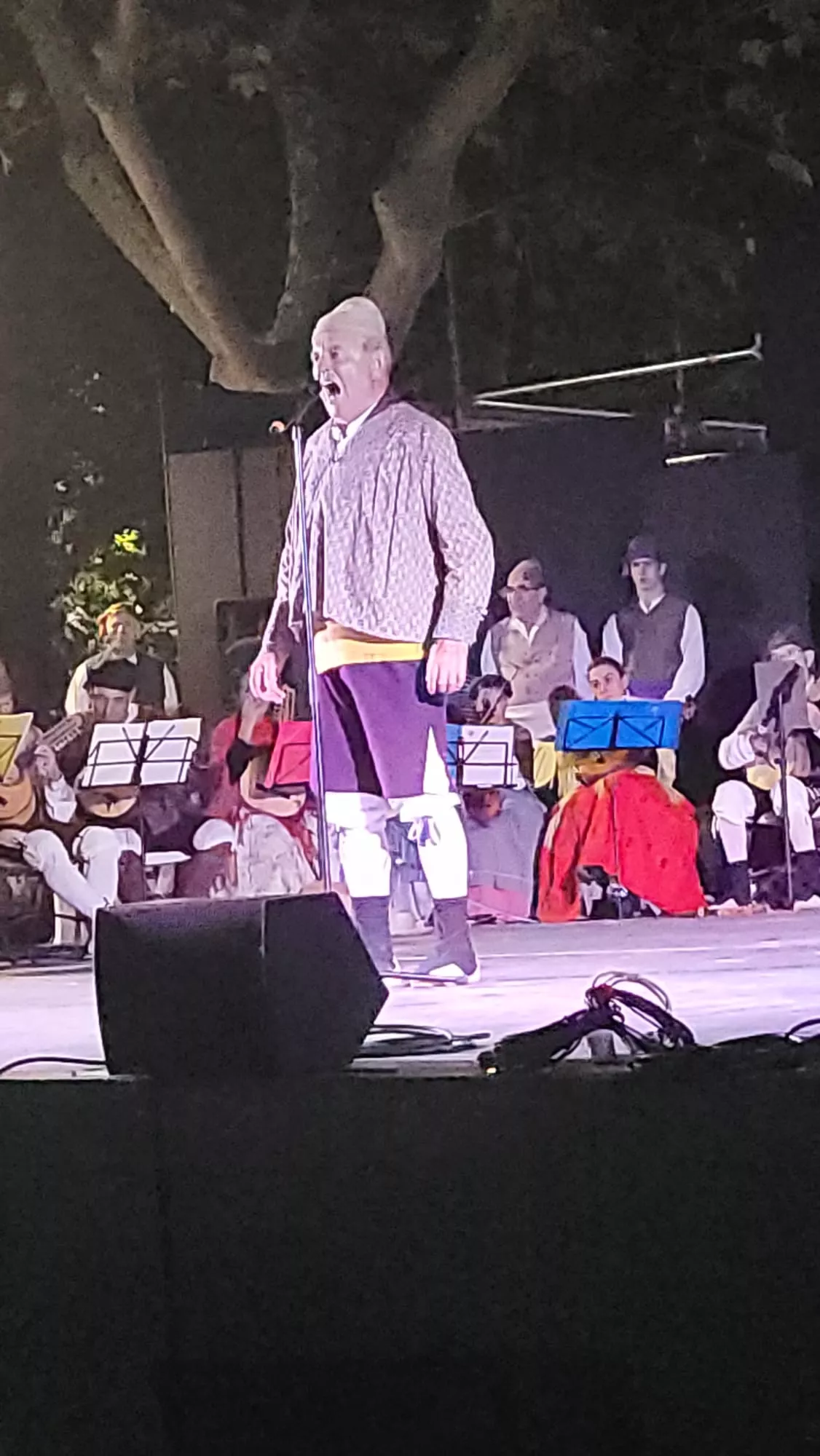 Actuación de la Agrupación Folklórica Santa Cecilia en el Parque Miguel Servet de Huesca
