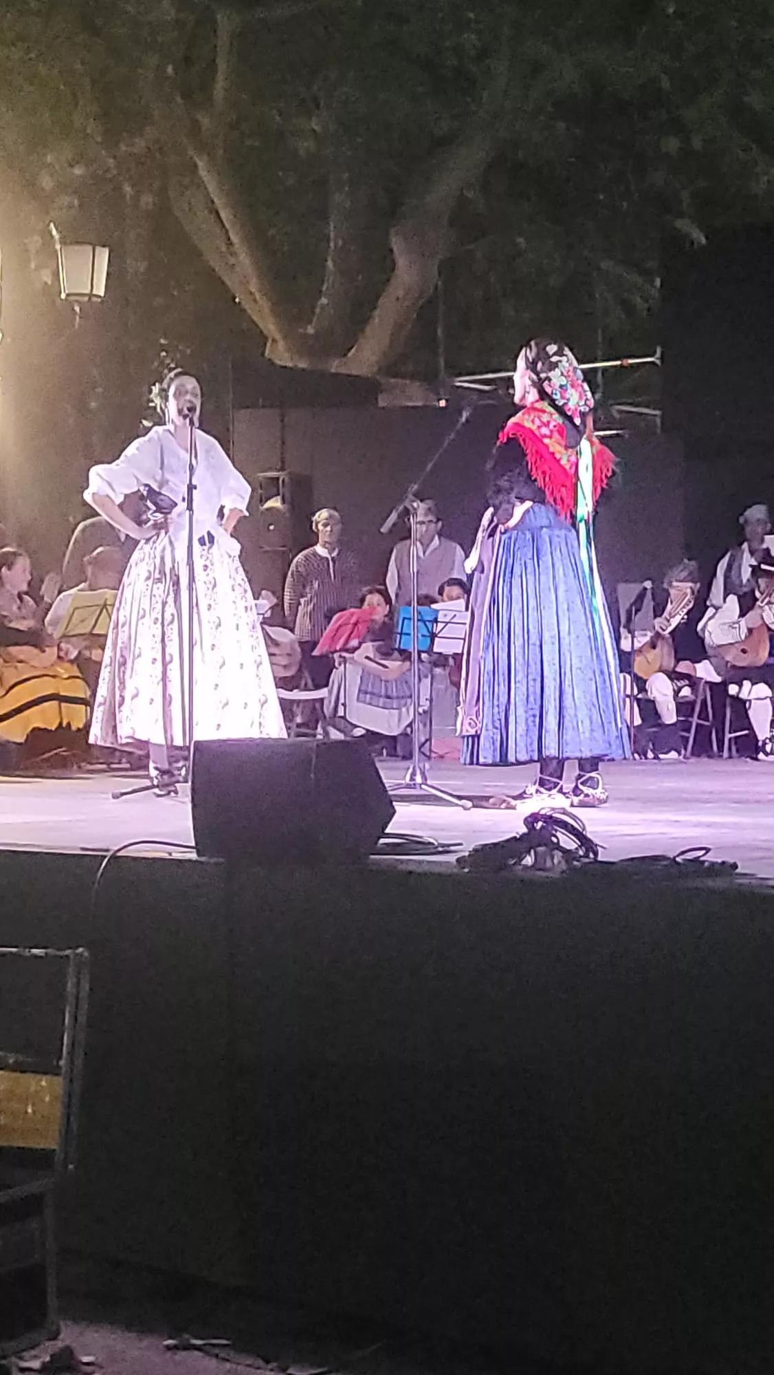 Actuación de la Agrupación Folklórica Santa Cecilia en el Parque Miguel Servet de Huesca