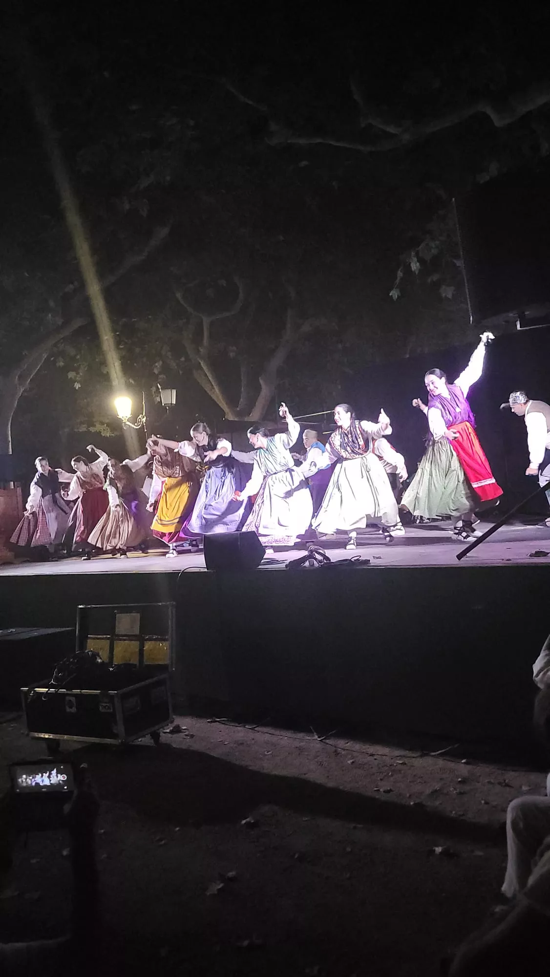 Actuación de la Agrupación Folklórica Santa Cecilia en el Parque Miguel Servet de Huesca