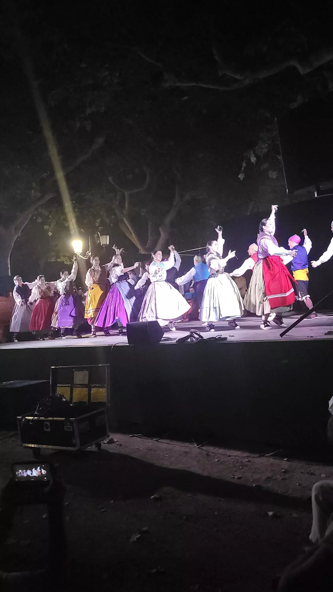 Actuación de la Agrupación Folklórica Santa Cecilia en el Parque Miguel Servet de Huesca