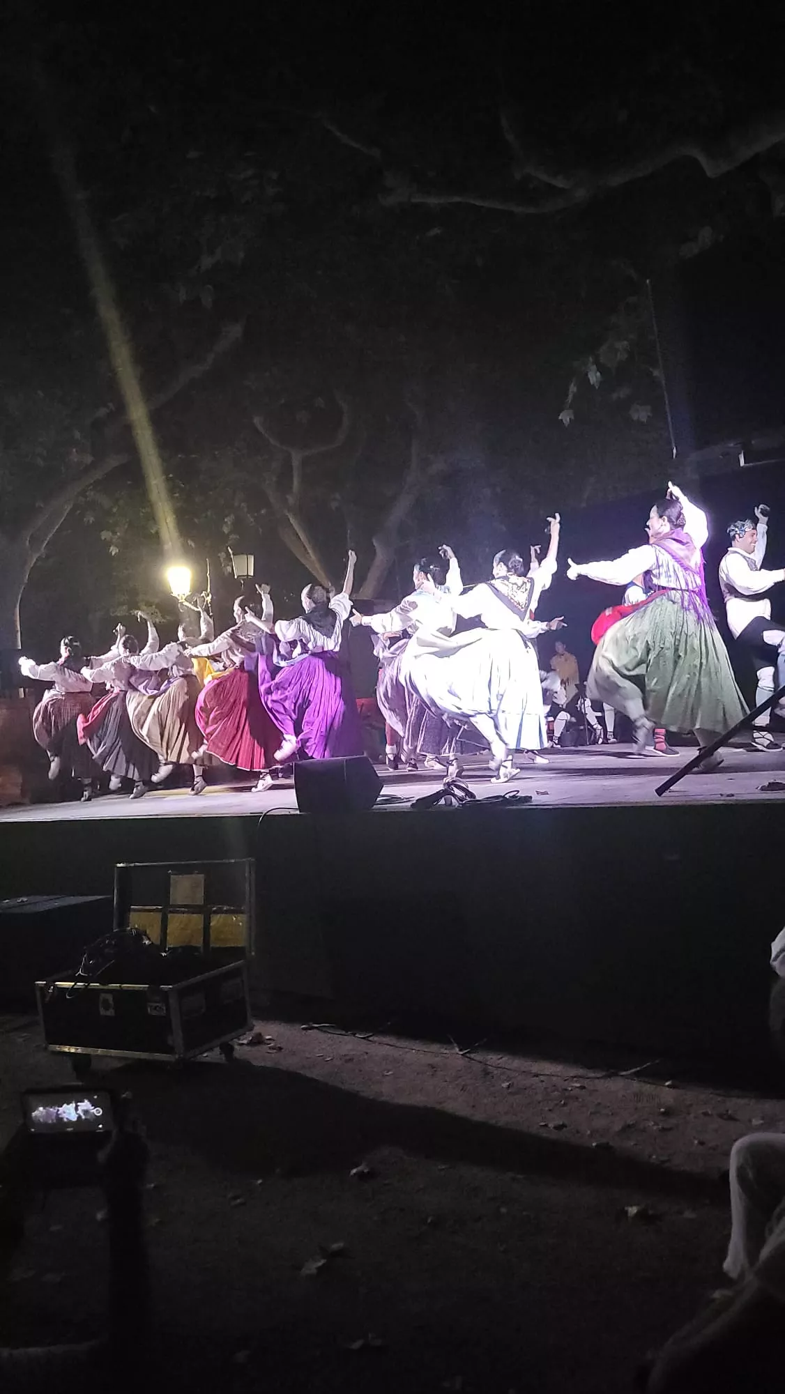 Actuación de la Agrupación Folklórica Santa Cecilia en el Parque Miguel Servet de Huesca