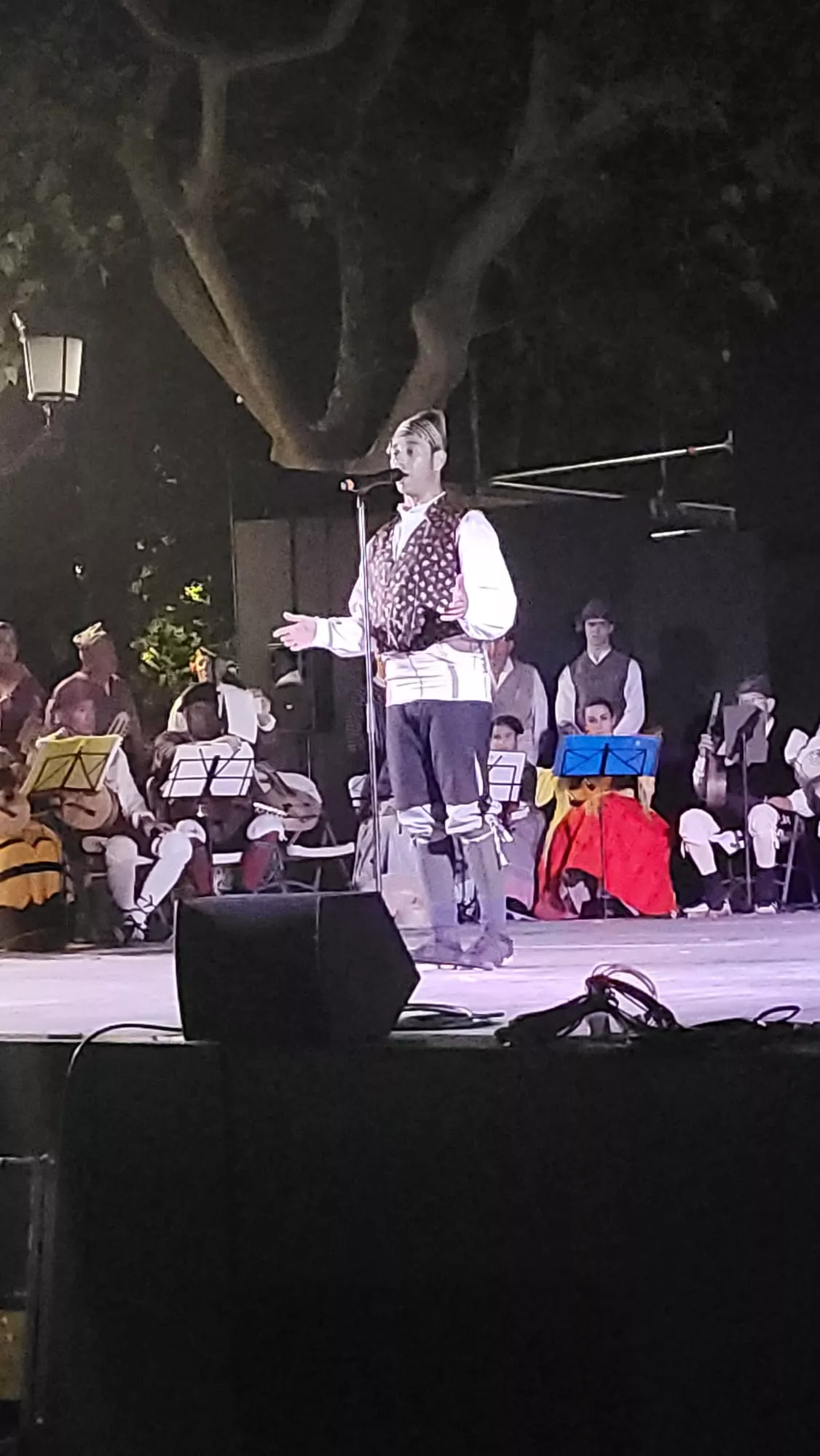 Actuación de la Agrupación Folklórica Santa Cecilia en el Parque Miguel Servet de Huesca