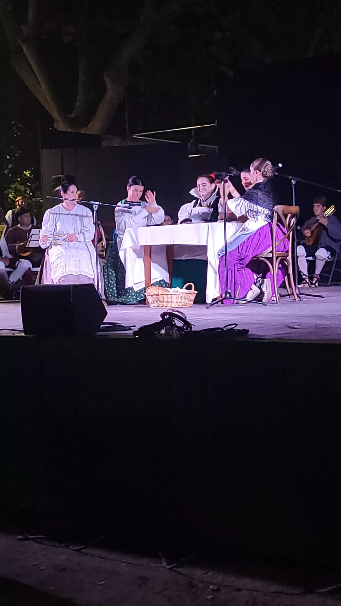 Actuación de la Agrupación Folklórica Santa Cecilia en el Parque Miguel Servet de Huesca