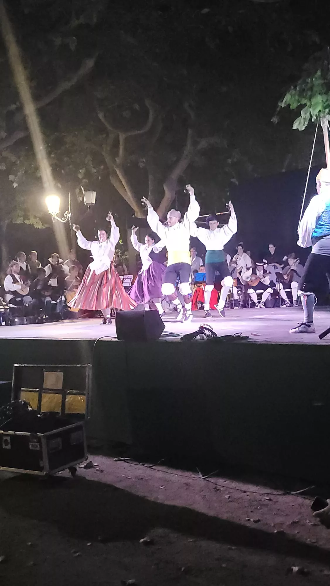 Actuación de la Agrupación Folklórica Santa Cecilia en el Parque Miguel Servet de Huesca