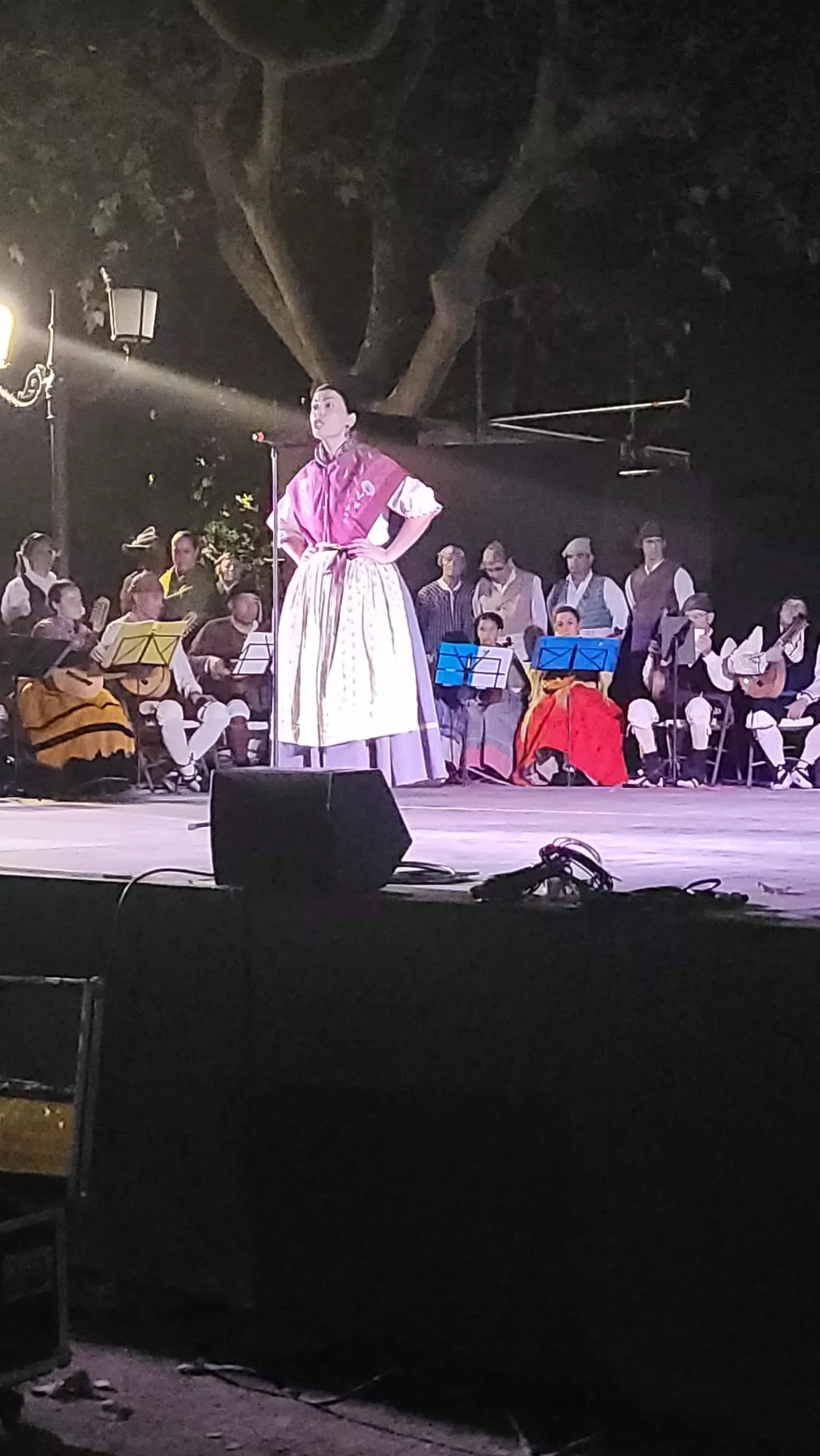 Actuación de la Agrupación Folklórica Santa Cecilia en el Parque Miguel Servet de Huesca