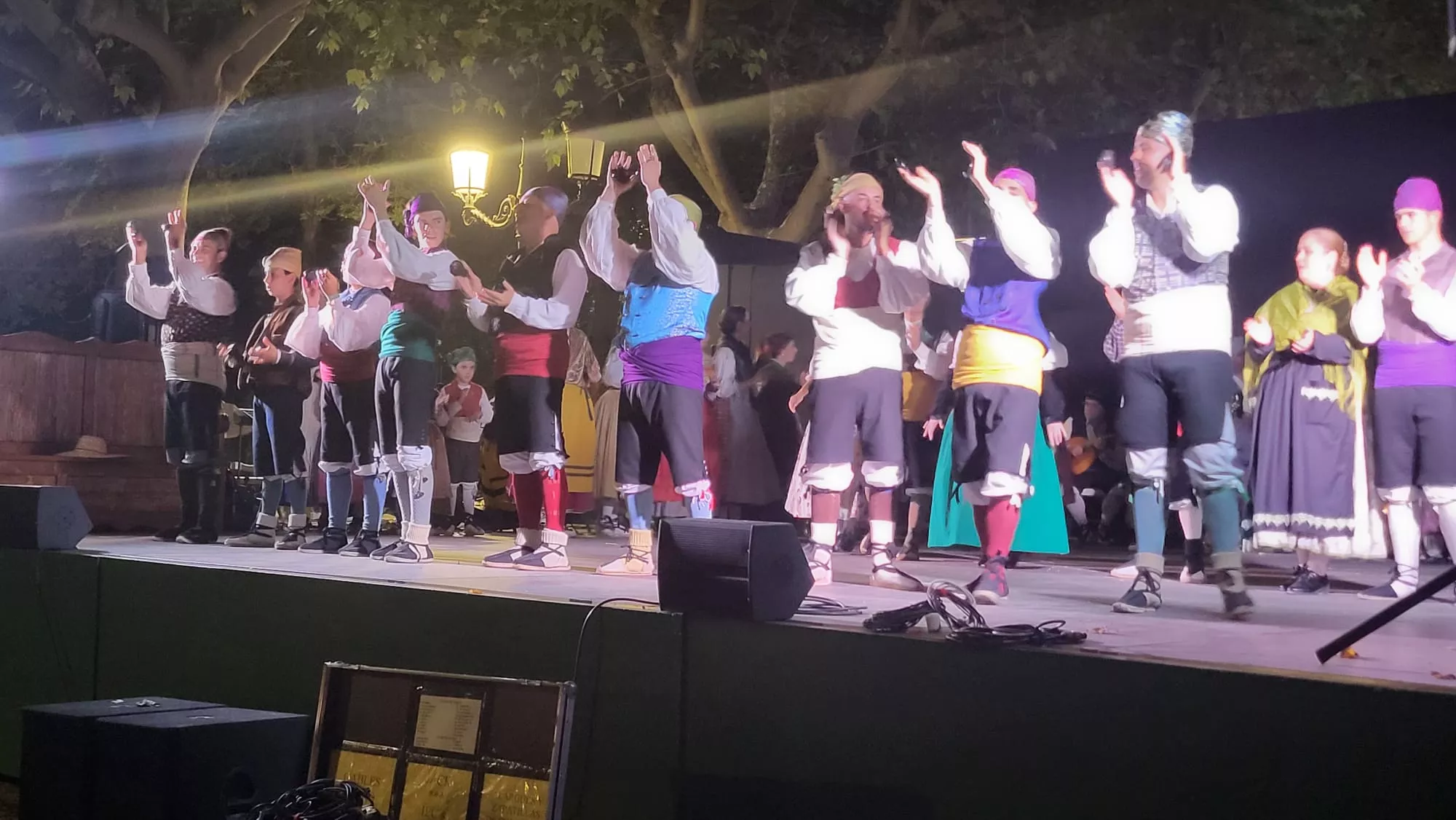 Actuación de la Agrupación Folklórica Santa Cecilia en el Parque Miguel Servet de Huesca