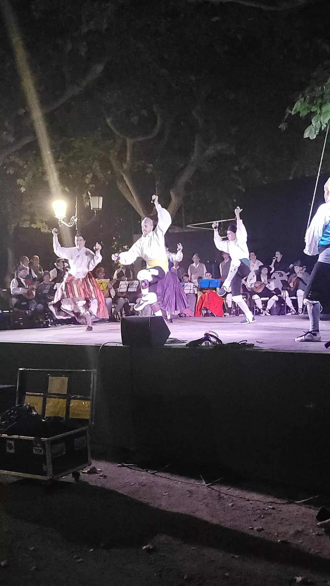 Actuación de la Agrupación Folklórica Santa Cecilia en el Parque Miguel Servet de Huesca