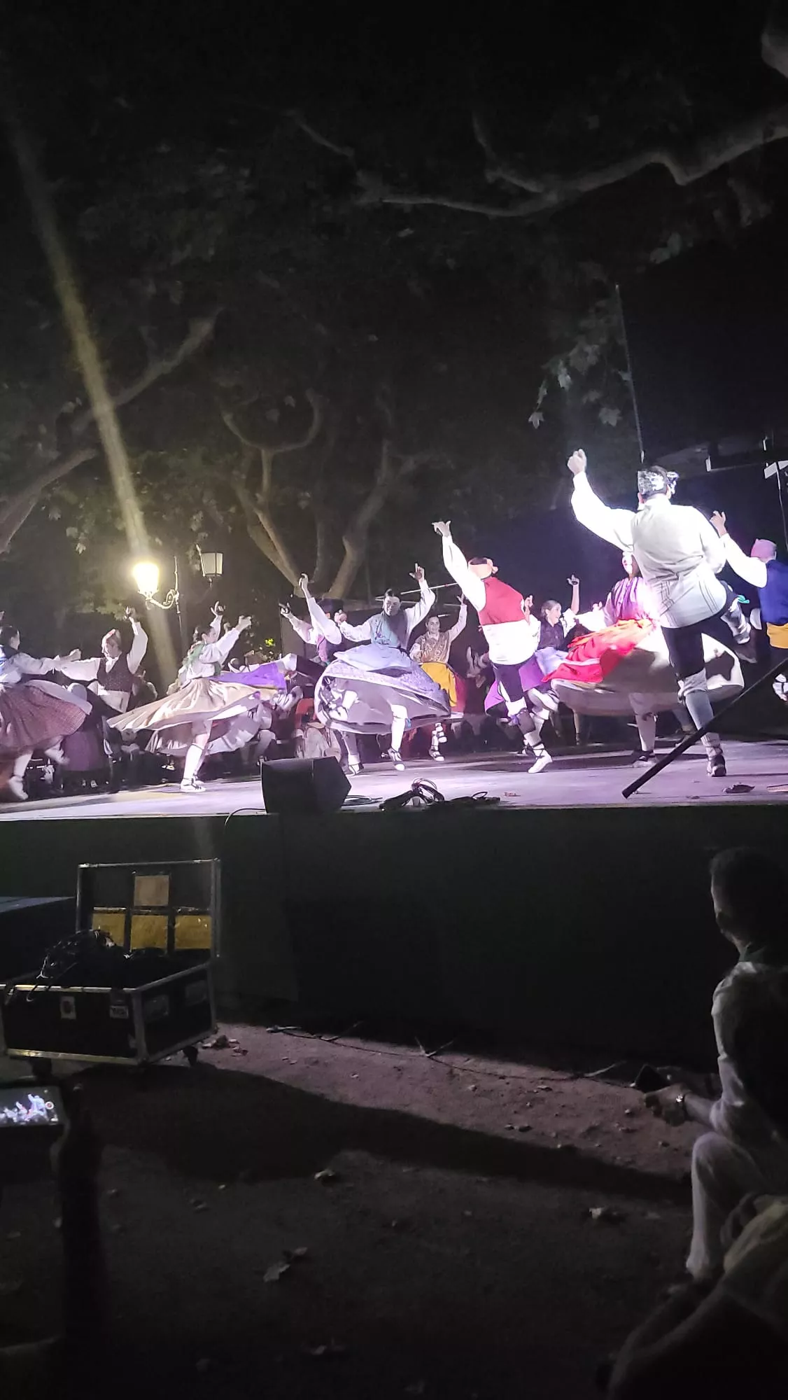 Actuación de la Agrupación Folklórica Santa Cecilia en el Parque Miguel Servet de Huesca