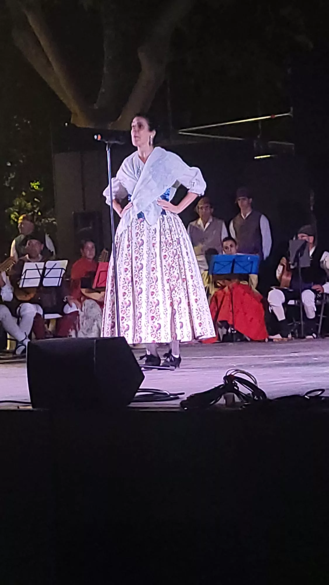 Actuación de la Agrupación Folklórica Santa Cecilia en el Parque Miguel Servet de Huesca