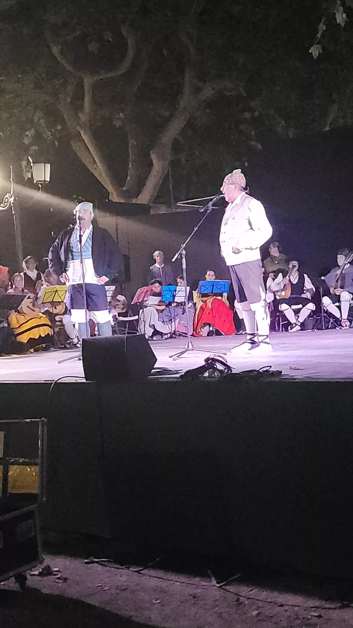 Actuación de la Agrupación Folklórica Santa Cecilia en el Parque Miguel Servet de Huesca