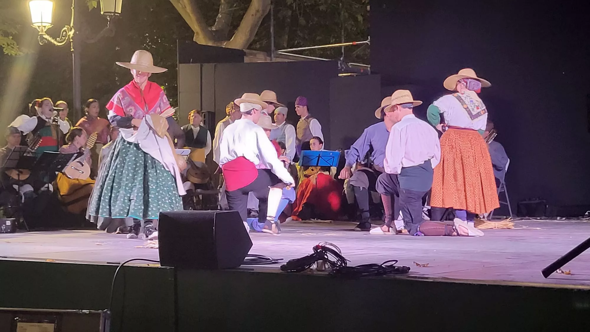 Actuación de la Agrupación Folklórica Santa Cecilia en el Parque Miguel Servet de Huesca