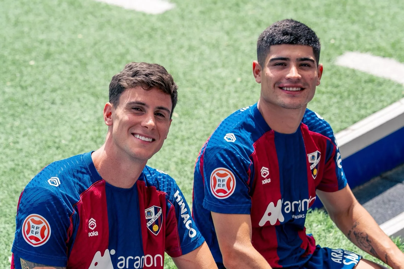 Agustín Juárez y Diego Collado, energía y ambición para la SD Huesca: "Venimos para ascender"