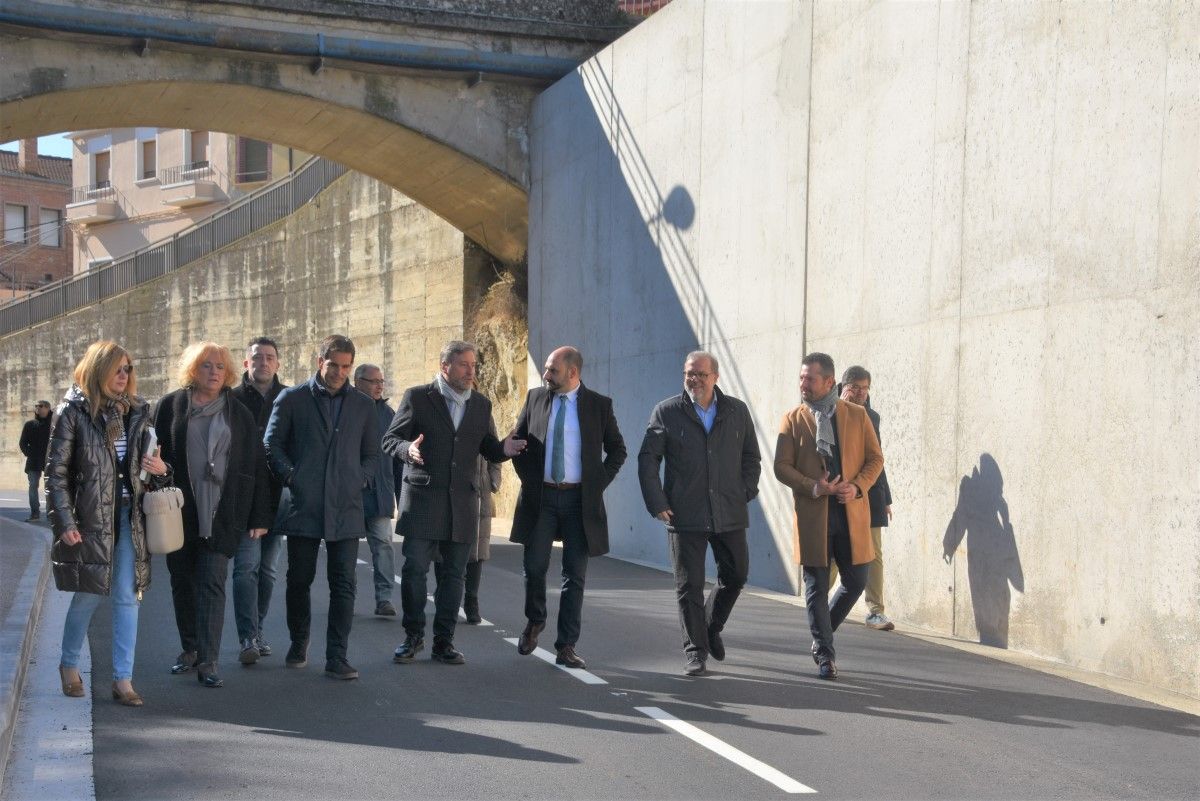 Inauguración de las obras de acondicionamiento de la A-1232 en Barbastro.