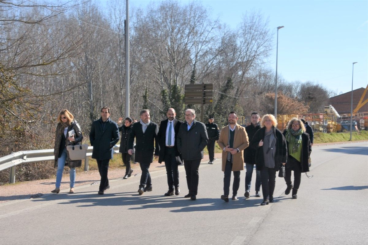 Inauguración de las obras de acondicionamiento de la A-1232 en Barbastro.