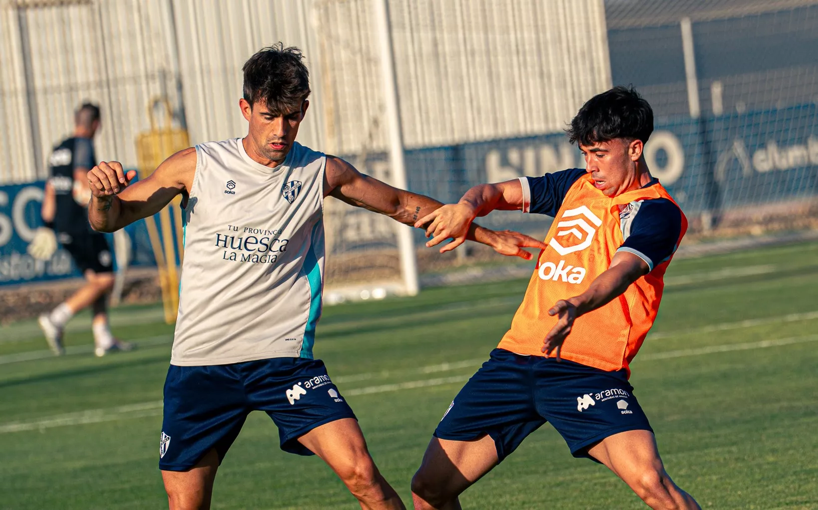 El Huesca, en un entrenamiento, a por su quinto amistoso de pretemporada
