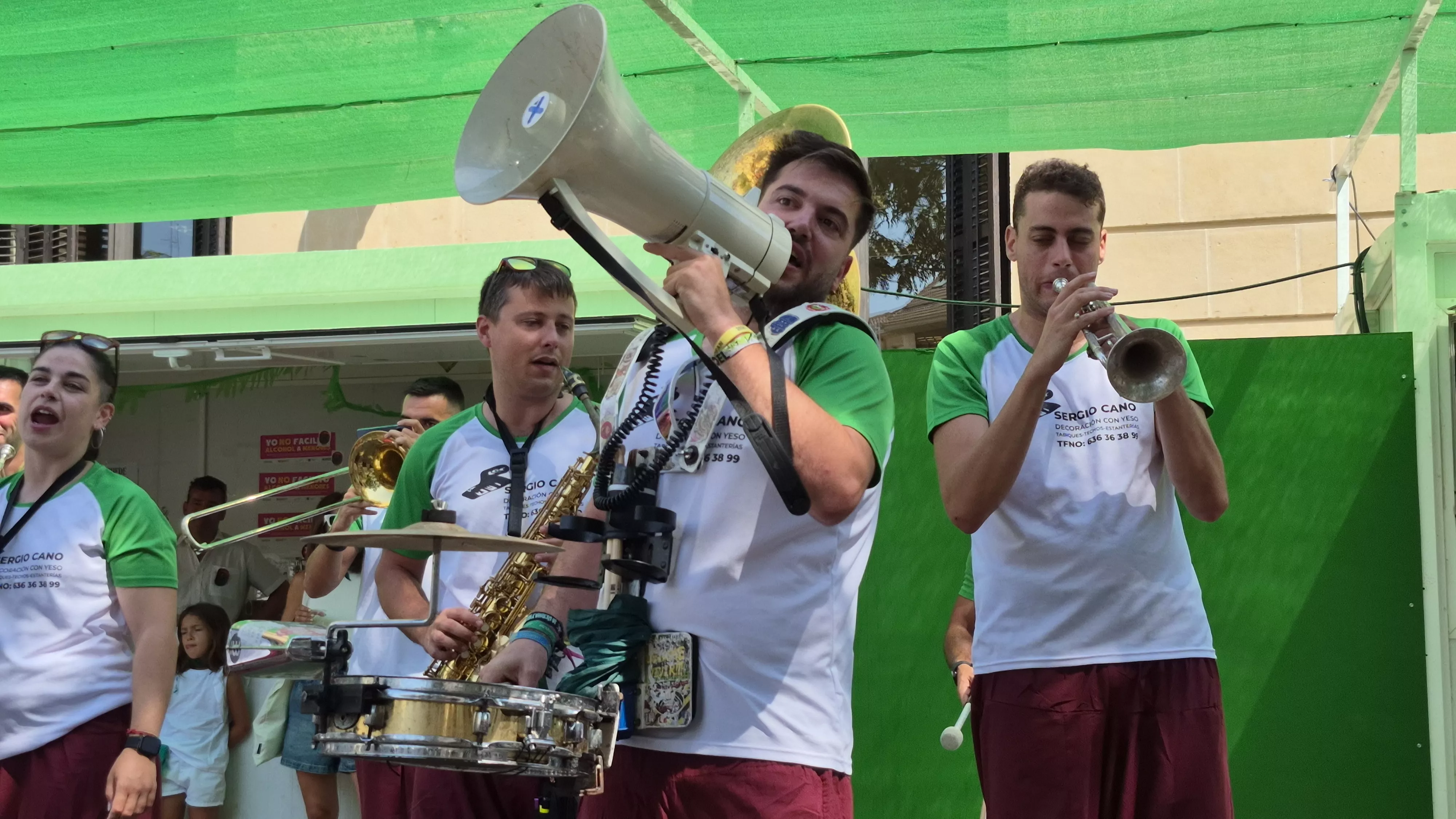 Charanga Os Mozés de Jaca en las fiestas de San Lorenzo. Foto Myriam Martínez 