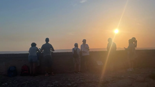 Observación del eclipse desde el castillo de Monzón: Observación del eclipse desde el castillo de Monzón:
