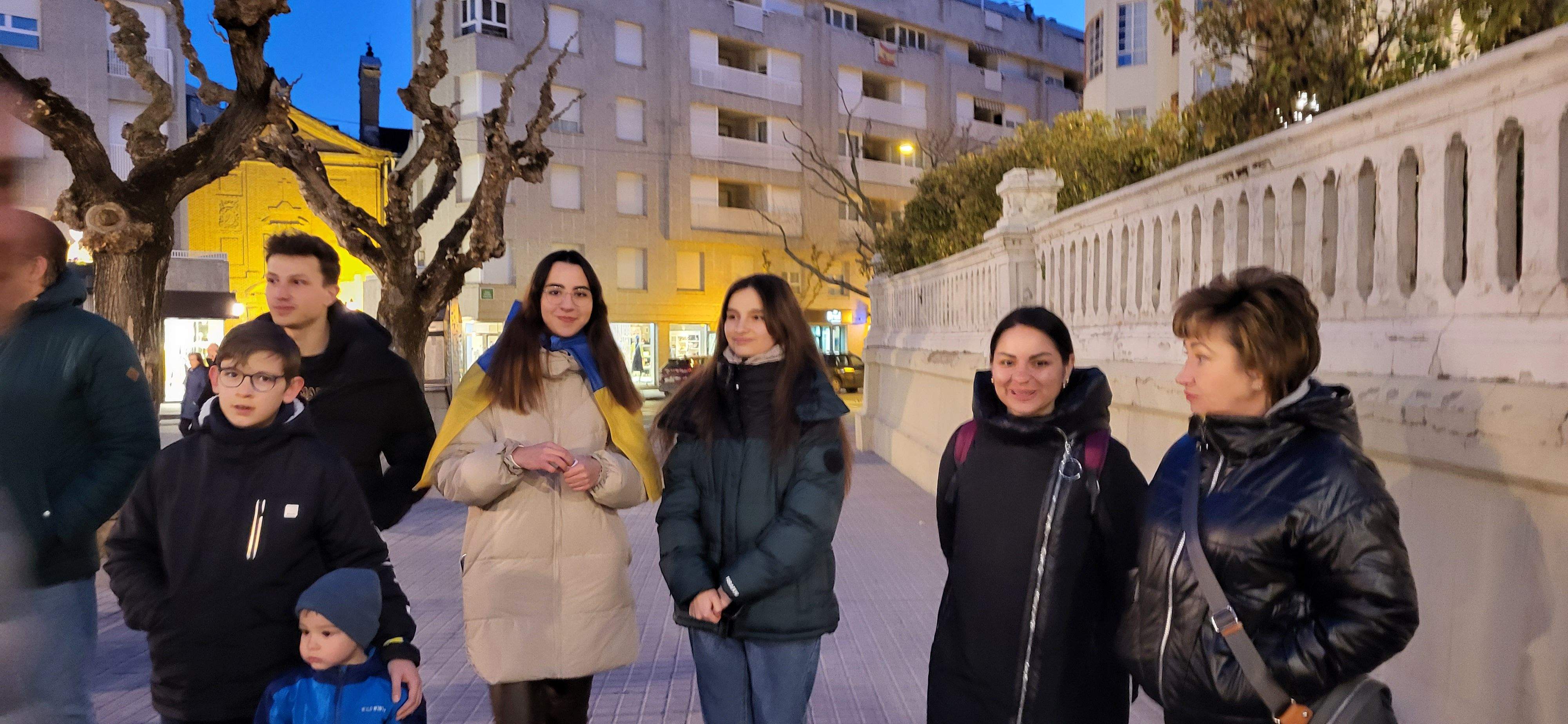 Concentración en el primer aniversario del inicio de la guerra de Ucrania. Foto: Mercedes Manterola