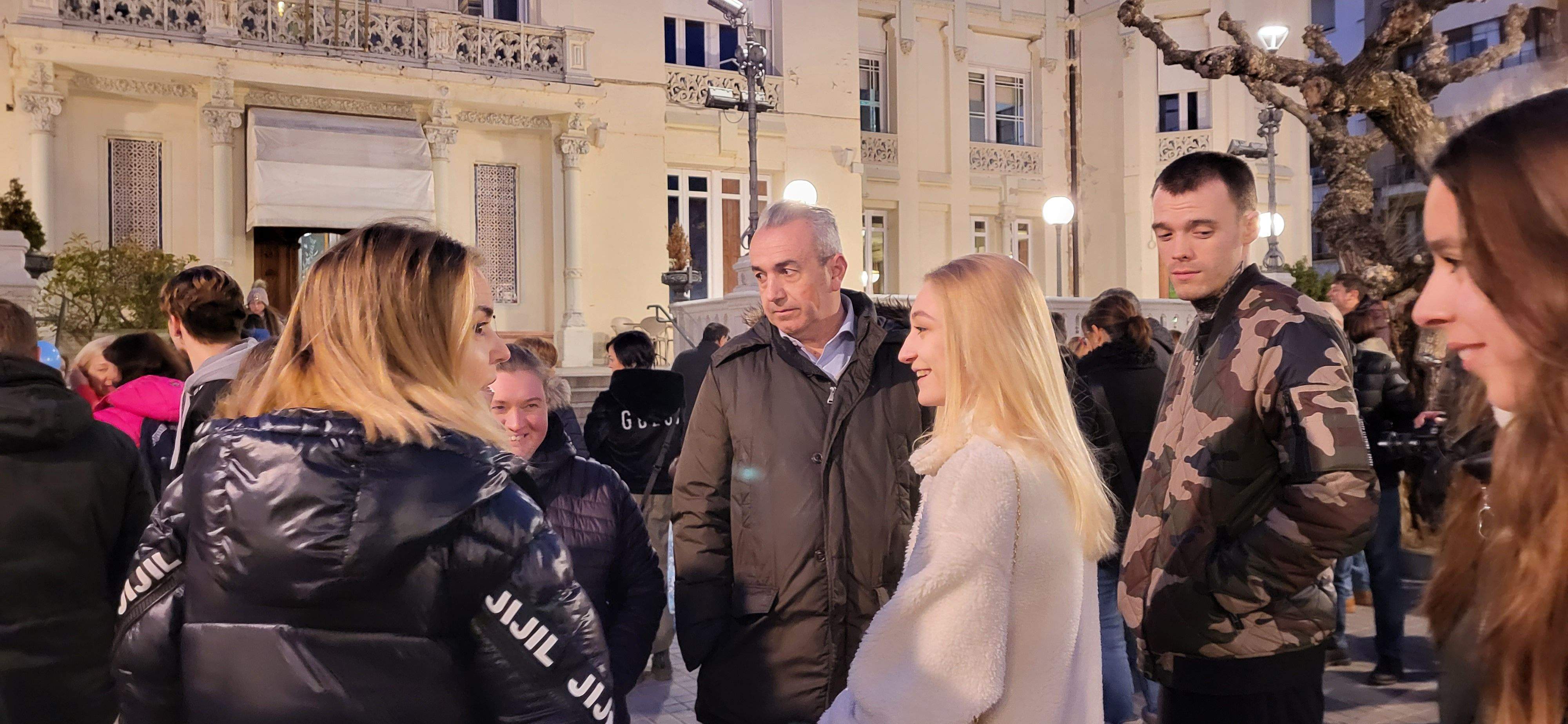 Concentración en el primer aniversario del inicio de la guerra de Ucrania. Foto: Mercedes Manterola