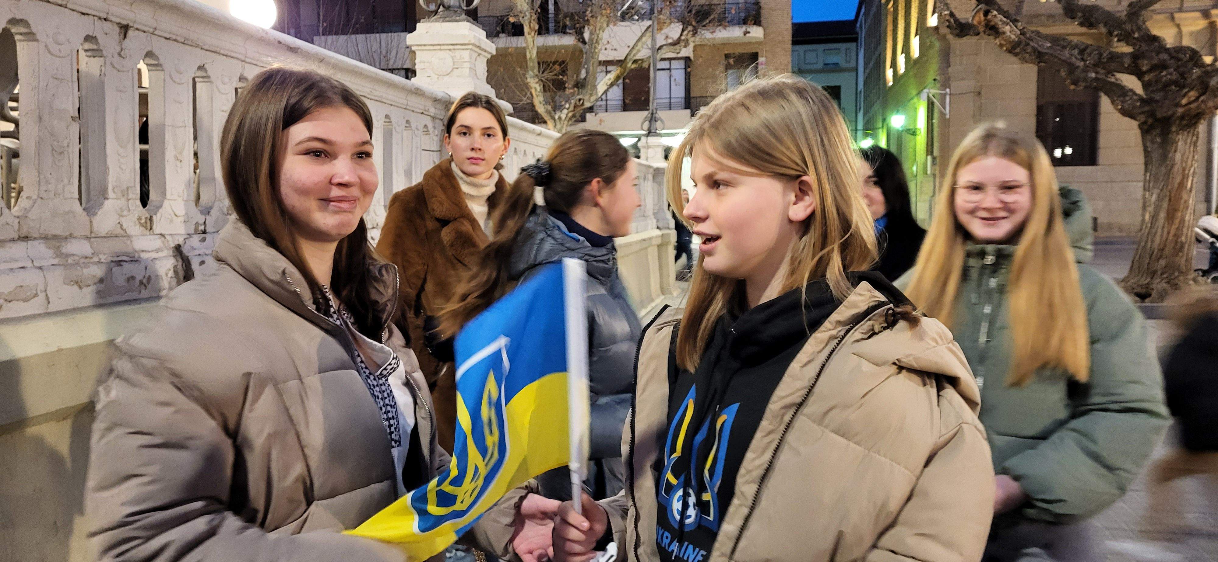 Concentración en el primer aniversario del inicio de la guerra de Ucrania. Foto: Mercedes Manterola