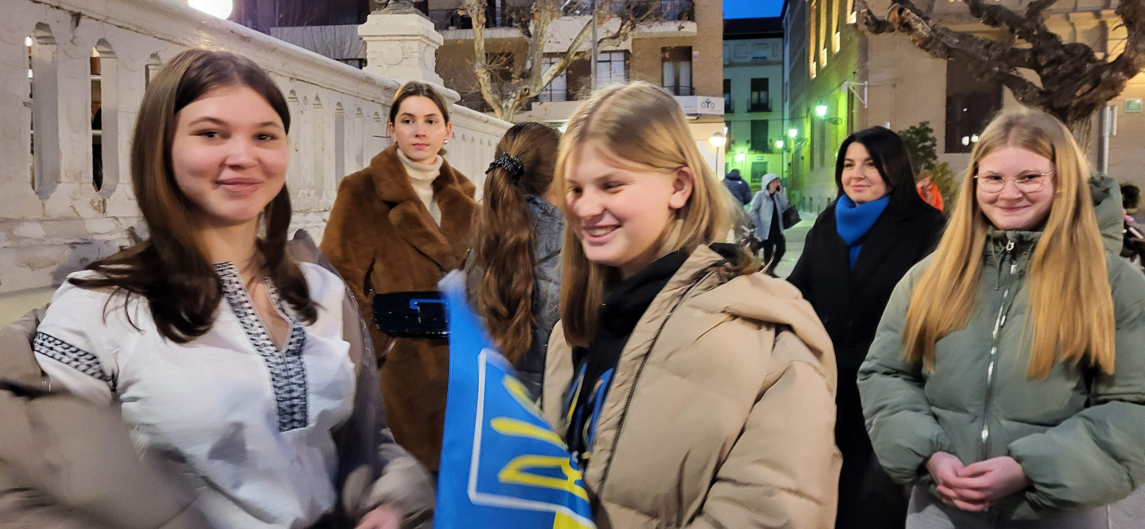 Concentración en el primer aniversario del inicio de la guerra de Ucrania. Foto: Mercedes Manterola