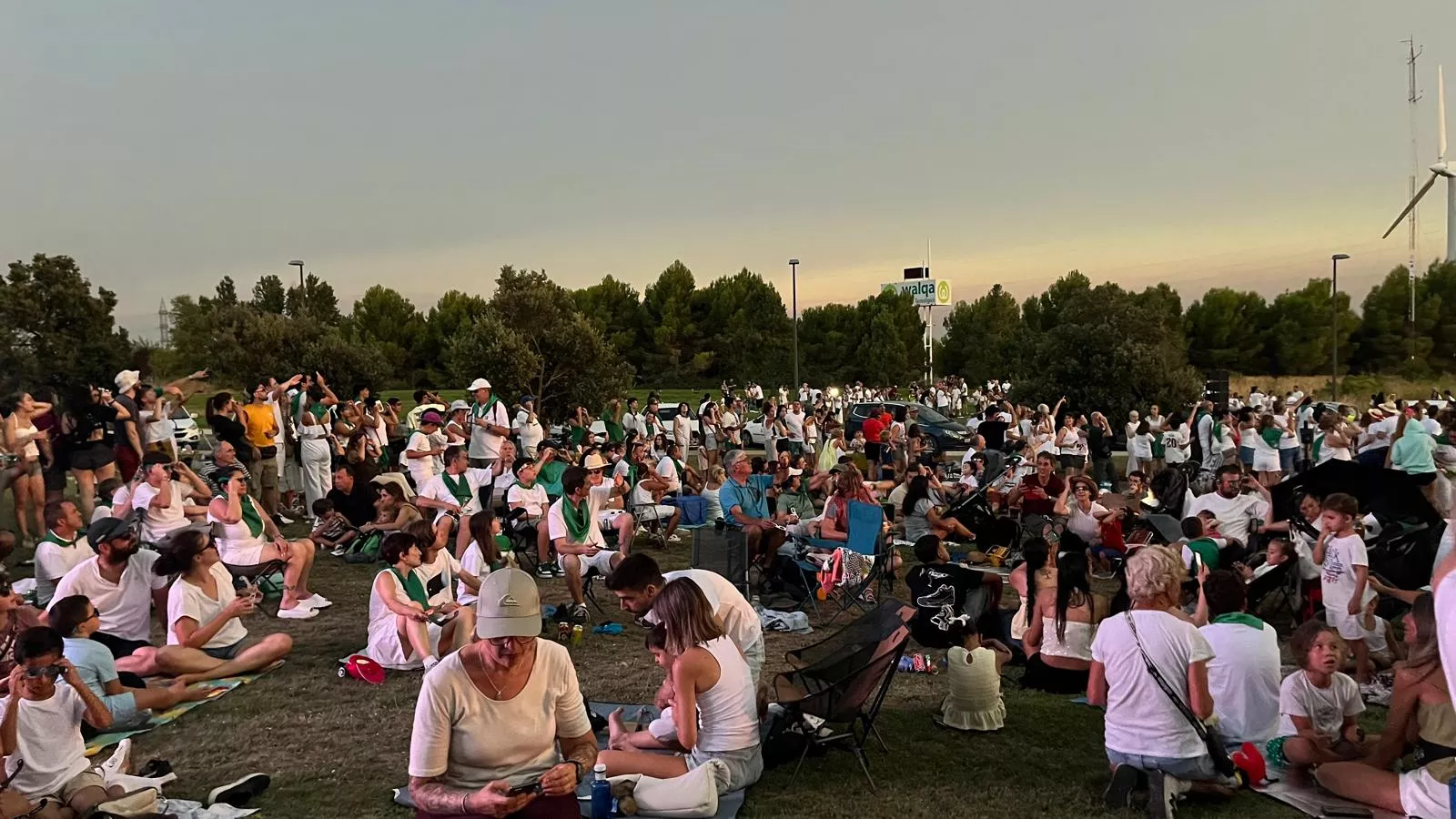 Miles de personas han contemplado el eclipse desde Huesca. Foto Mercedes Manterola