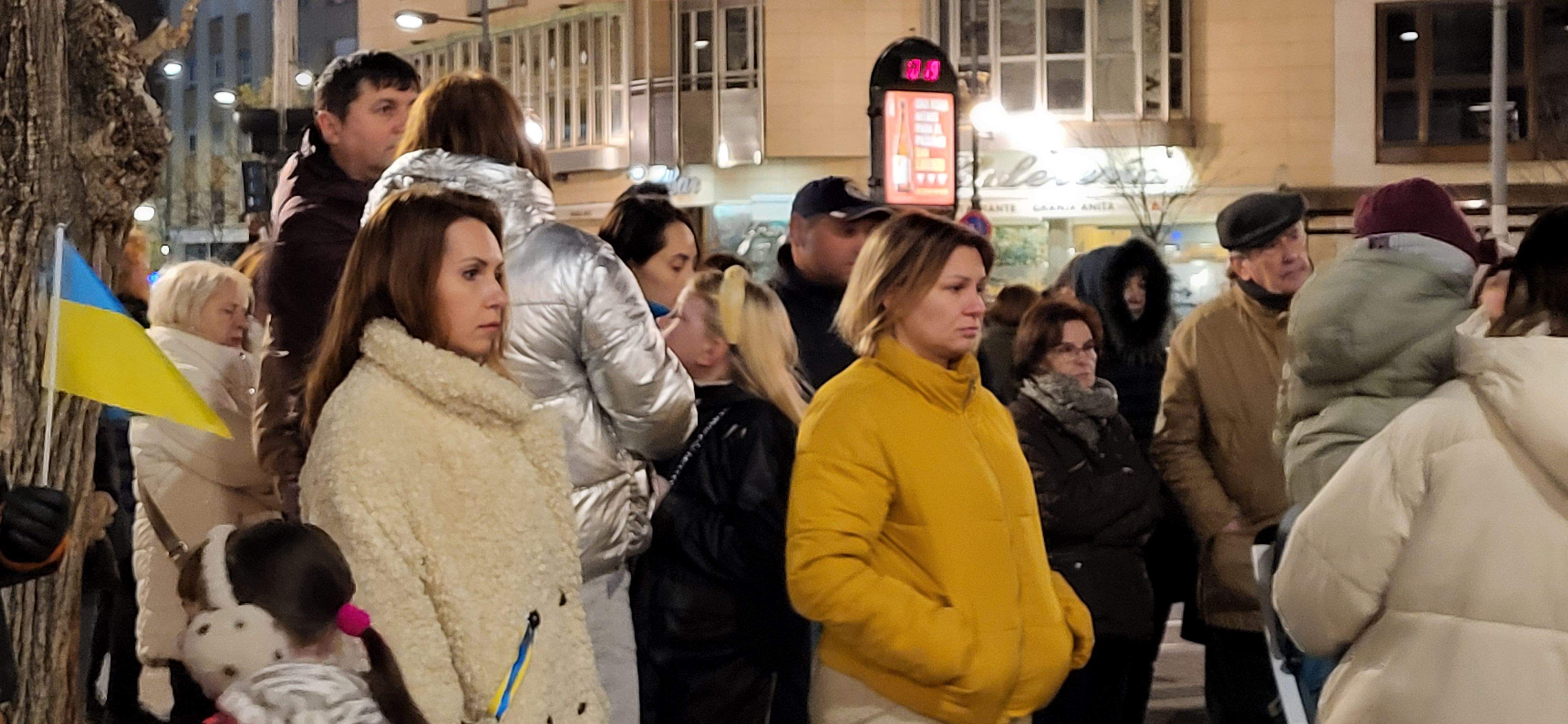 Concentración en el primer aniversario del inicio de la guerra de Ucrania. Foto: Mercedes Manterola