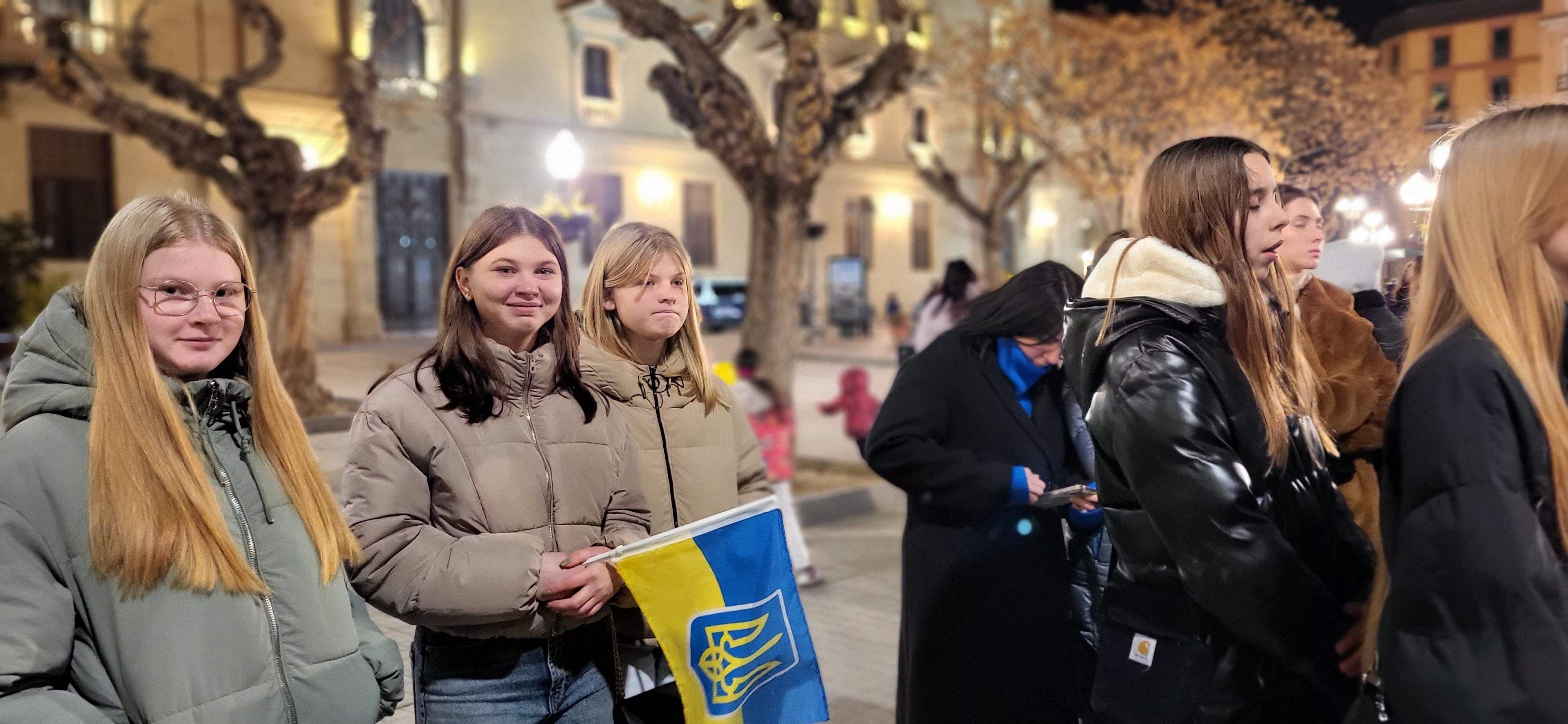Concentración en el primer aniversario del inicio de la guerra de Ucrania. Foto: Mercedes Manterola