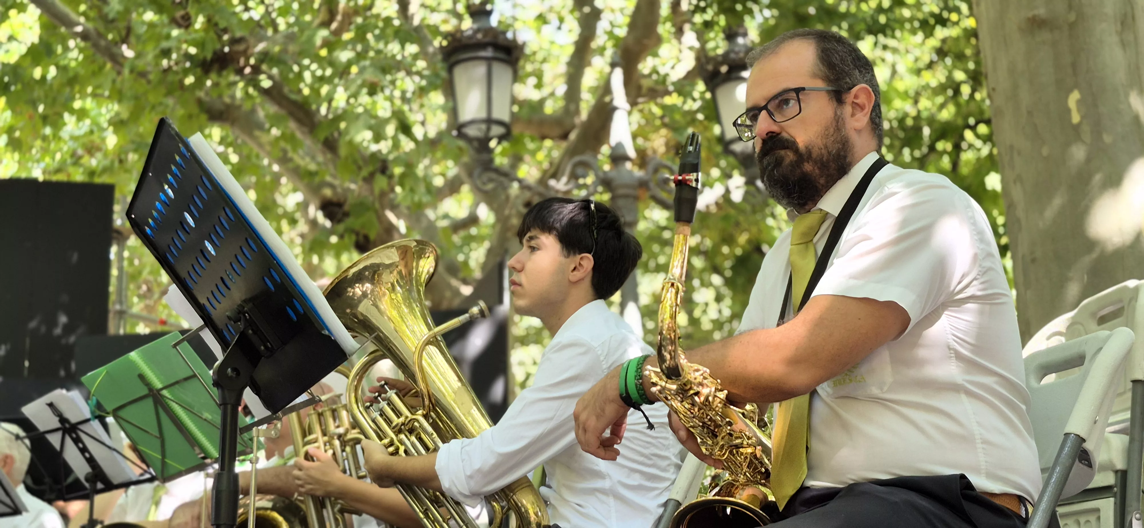 Concierto de la Banda de Música de Huesca del 13 de agosto. Foto Myriam Martínez 