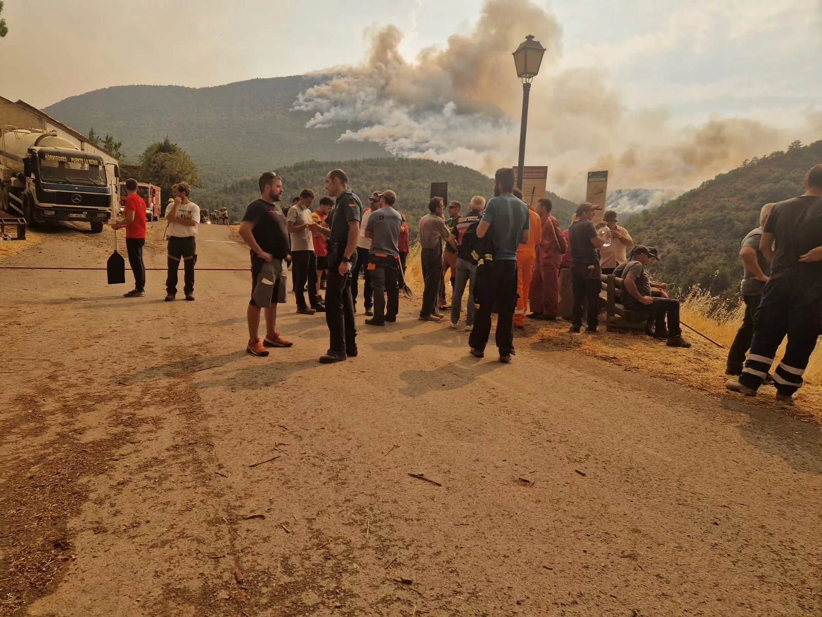 Incendio en la zona de Santa Cruz de la Serós