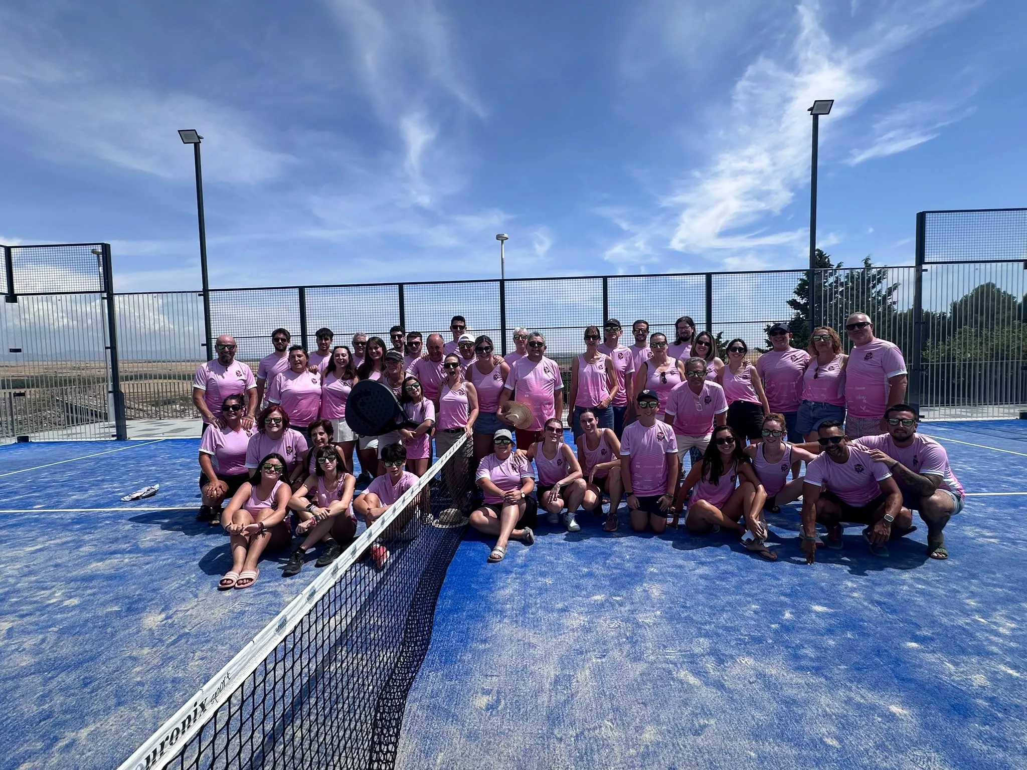 Participantes en la jornada final del campeonato de pádel San Bartolomé de Alcalá de Gurrea
