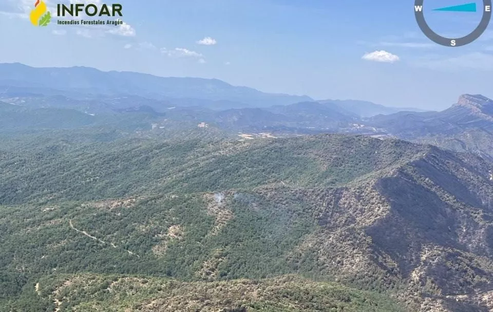 Escenario del incendio, ya con otro aspecto esta mañana. Adelpa reclama políticas de prevención