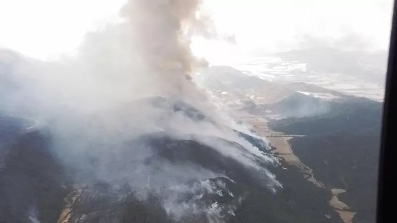 Fuego en Las Peñas de Riglos