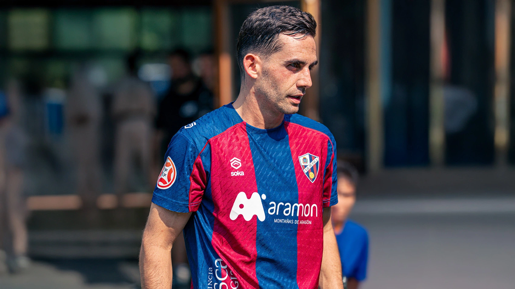 Quique Fornos, jugador de la SD Huesca