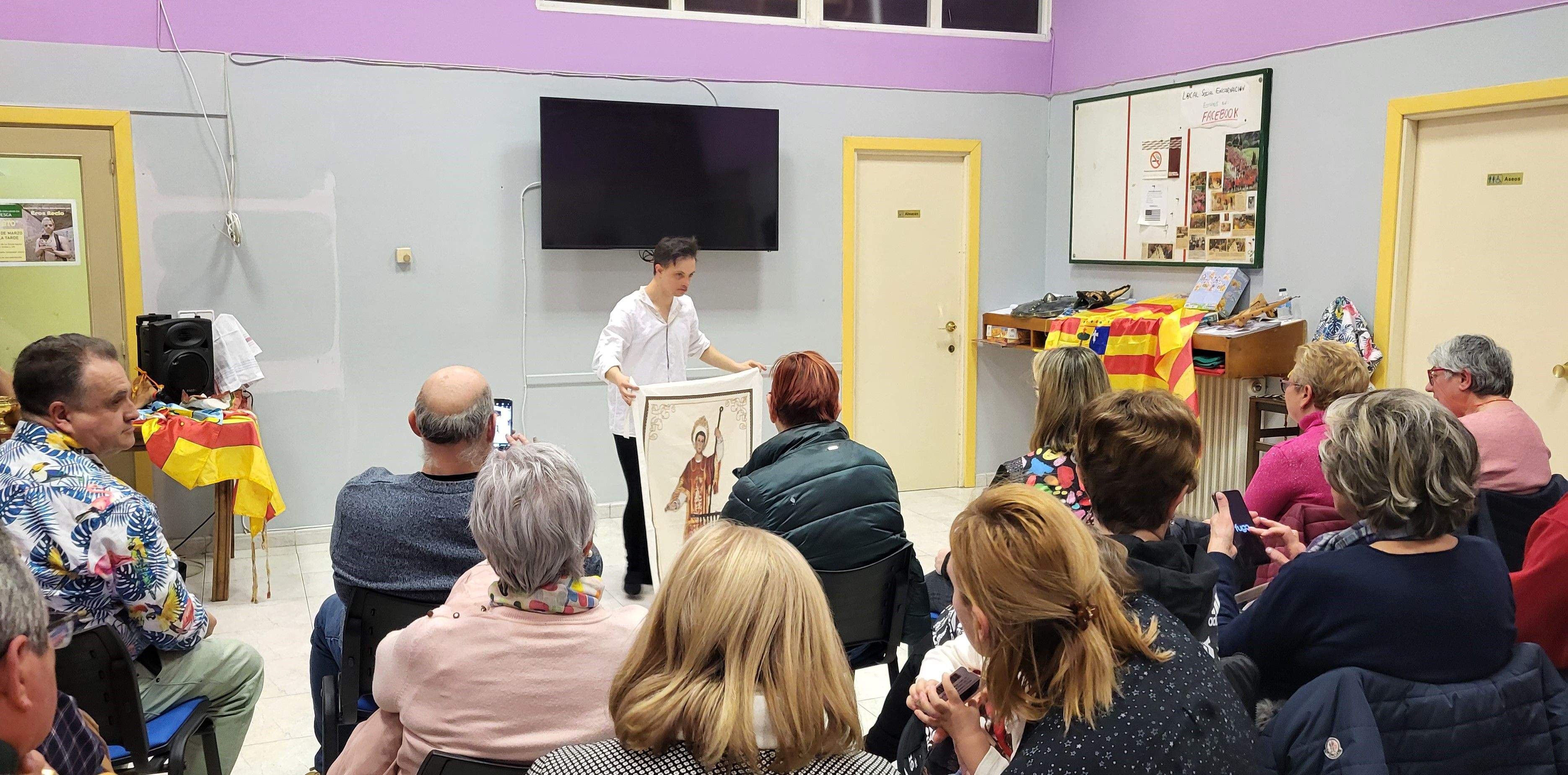 Eros Recio, ante el público oscense. Foto Myriam Martínez